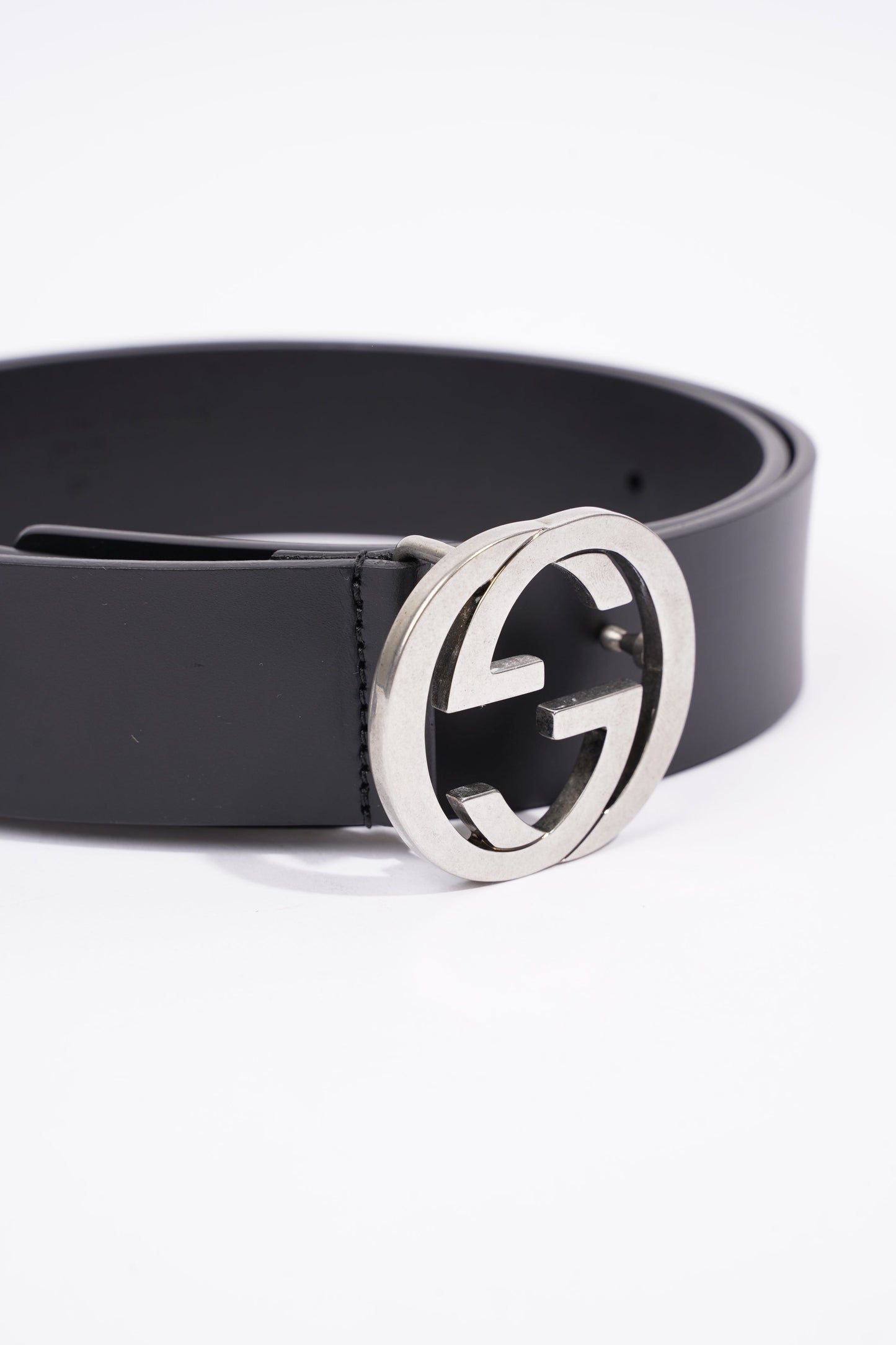 Gucci Womens Interlocking GG Belt Black 90cm - 36"