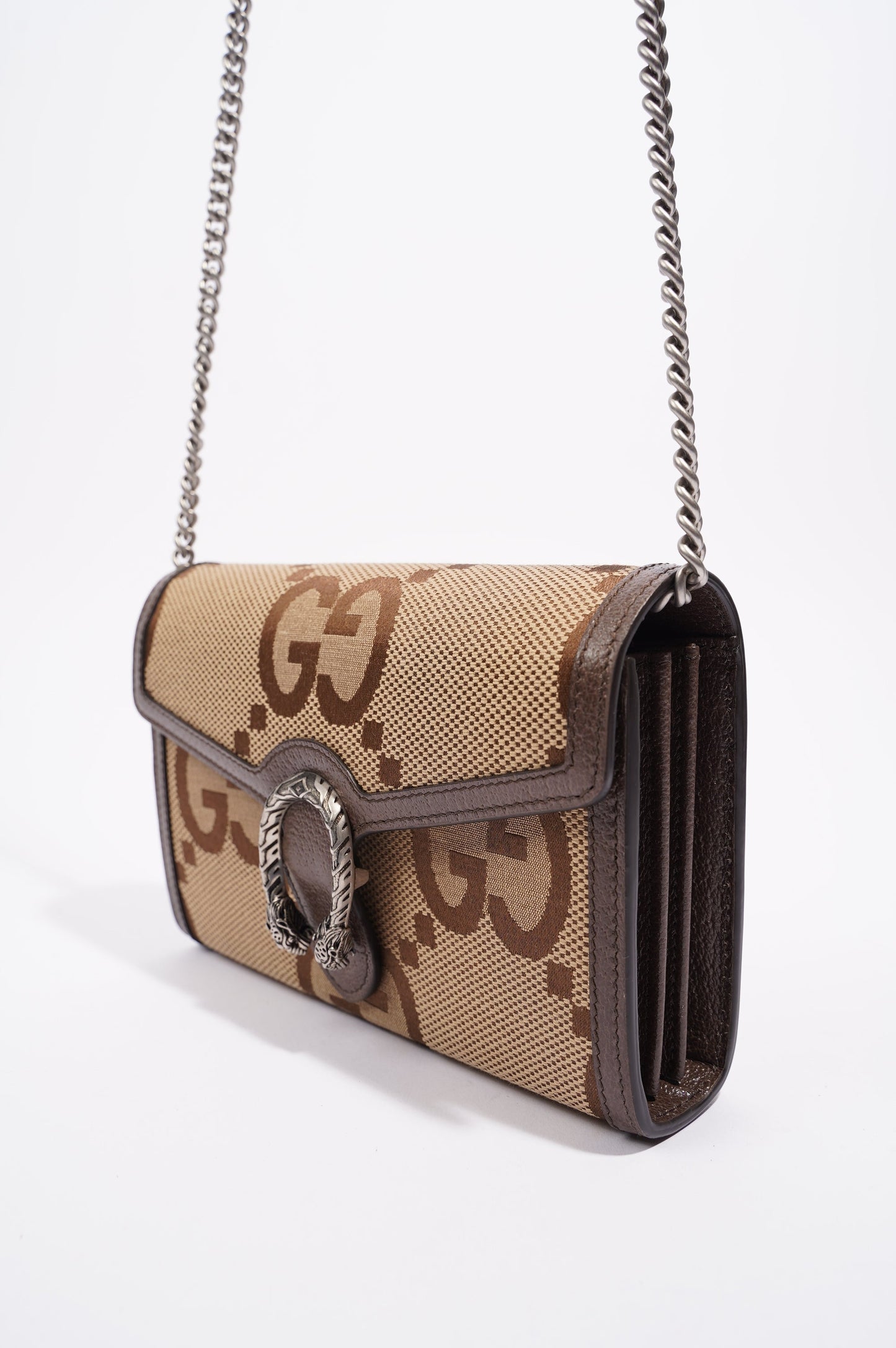 Gucci Womens Dionysus Chain Wallet Beige / Brown