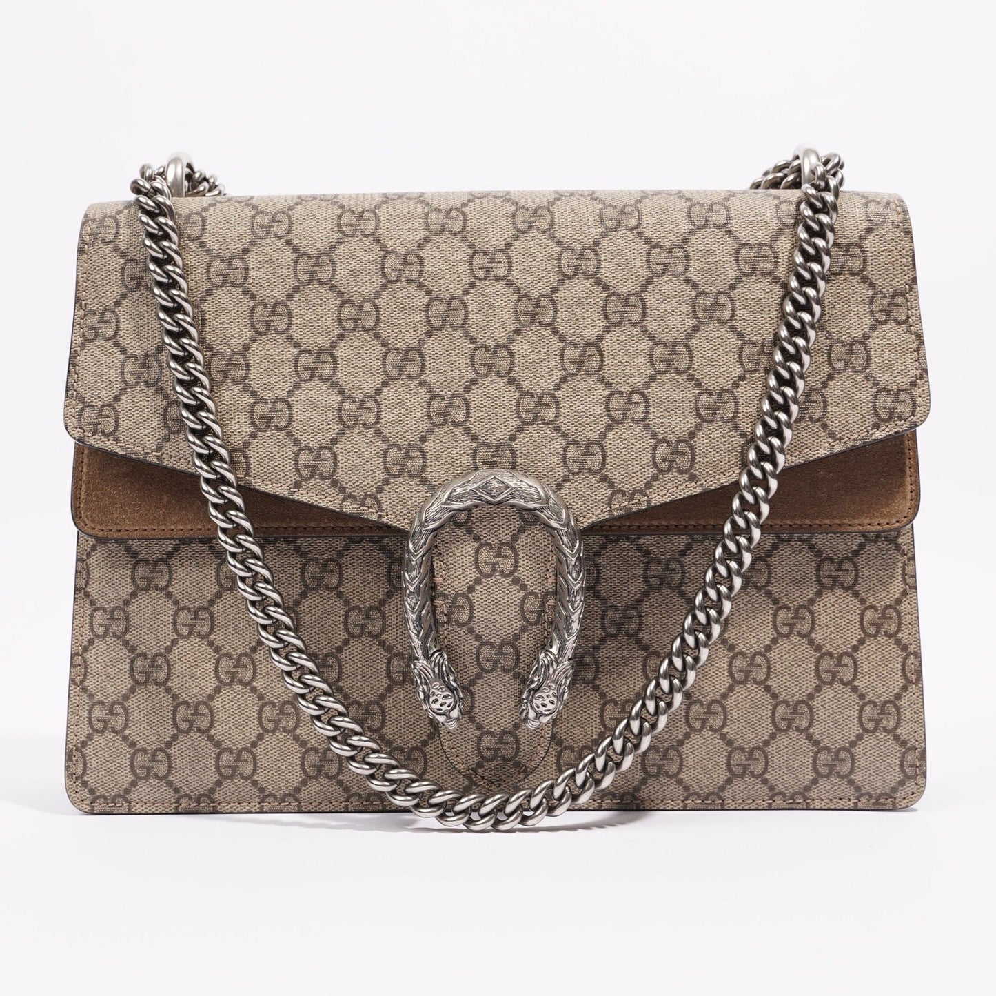 Gucci Womens Dionysus GG Bag Brown Canvas Medium