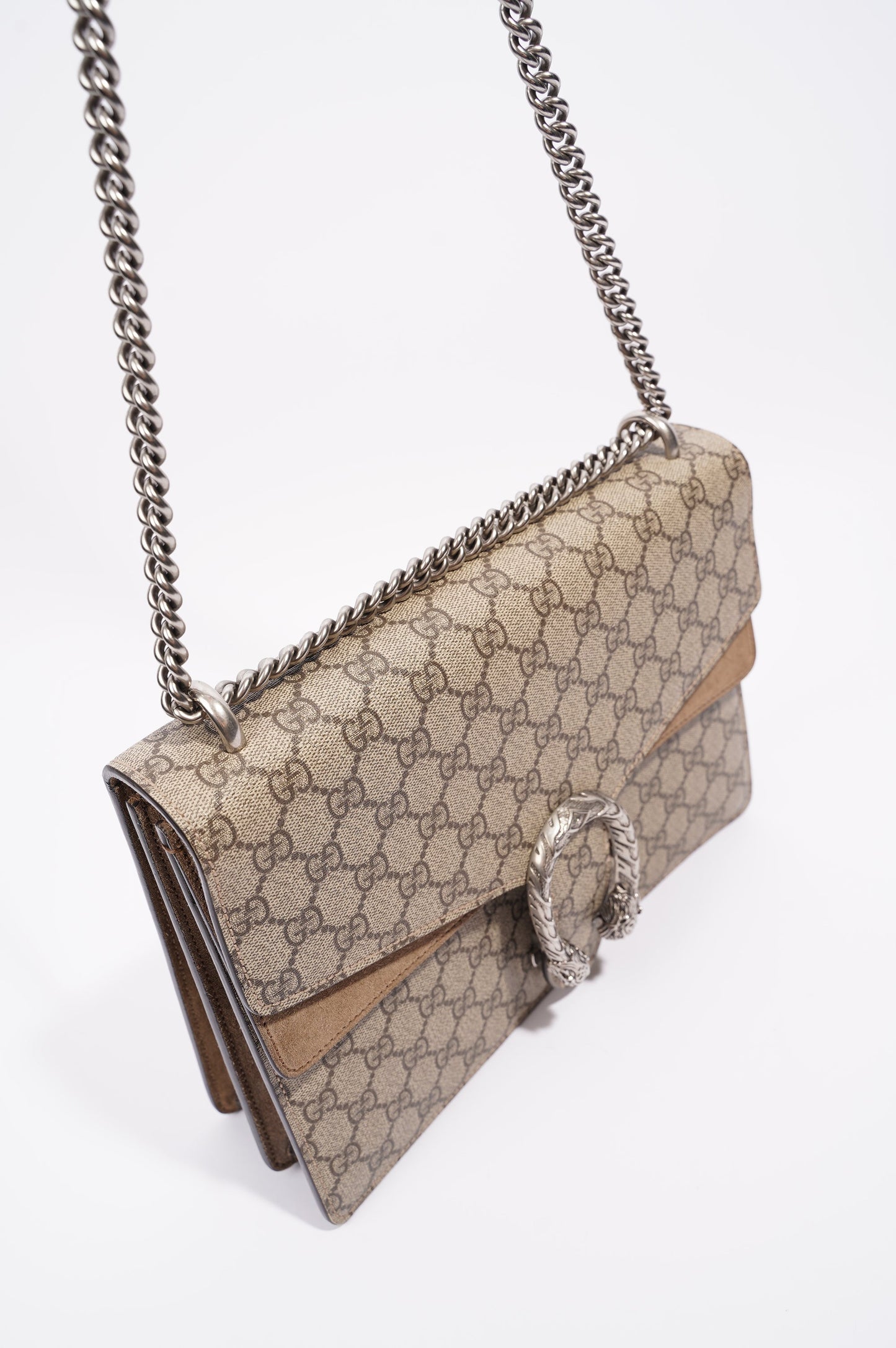 Gucci Womens Dionysus GG Bag Brown Canvas Medium