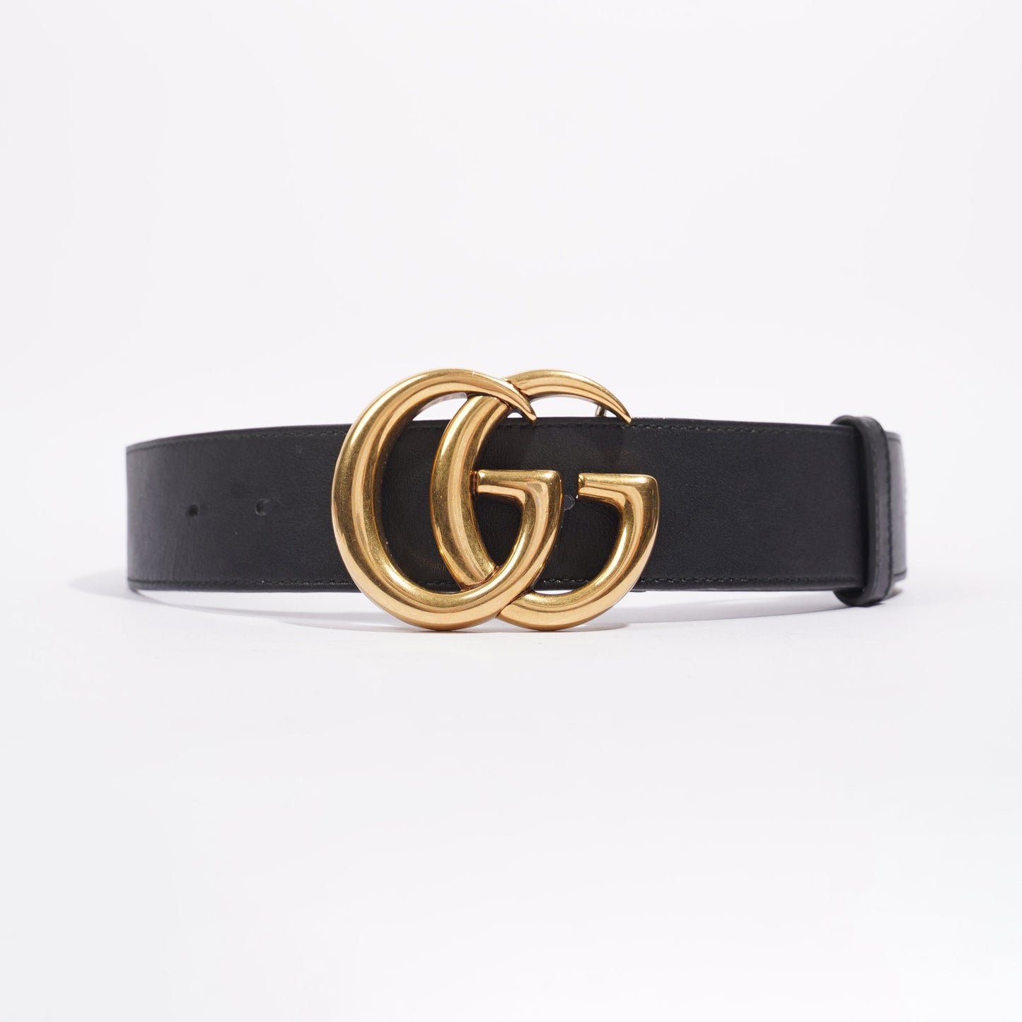 Gucci Womens Marmont Belt Black / Gold 75cm / 30"