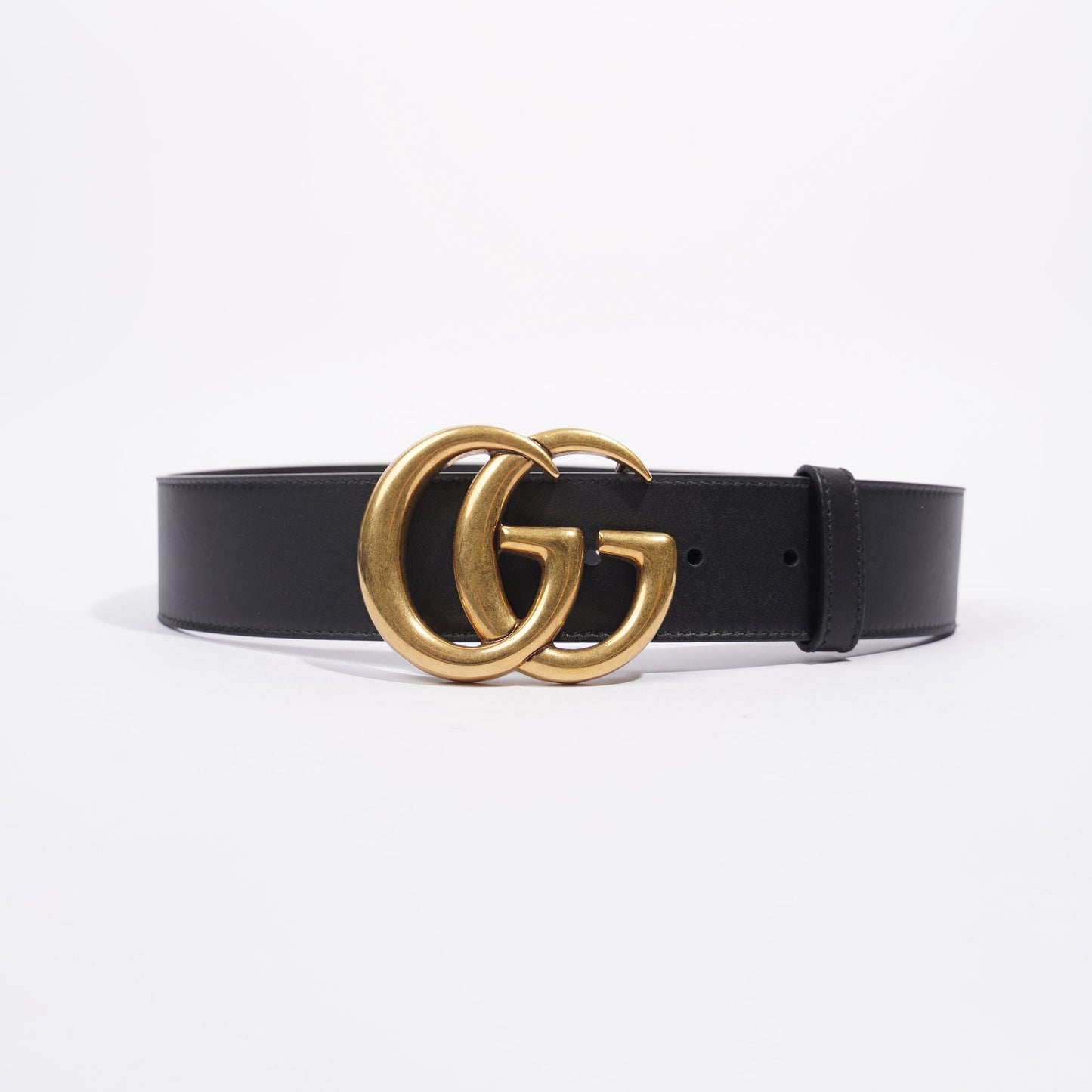 Gucci Womens Marmont Belt Black / Gold 70-28