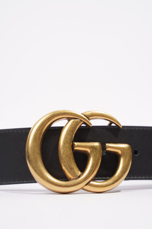 Gucci Womens Marmont Belt Black / Gold 70-28