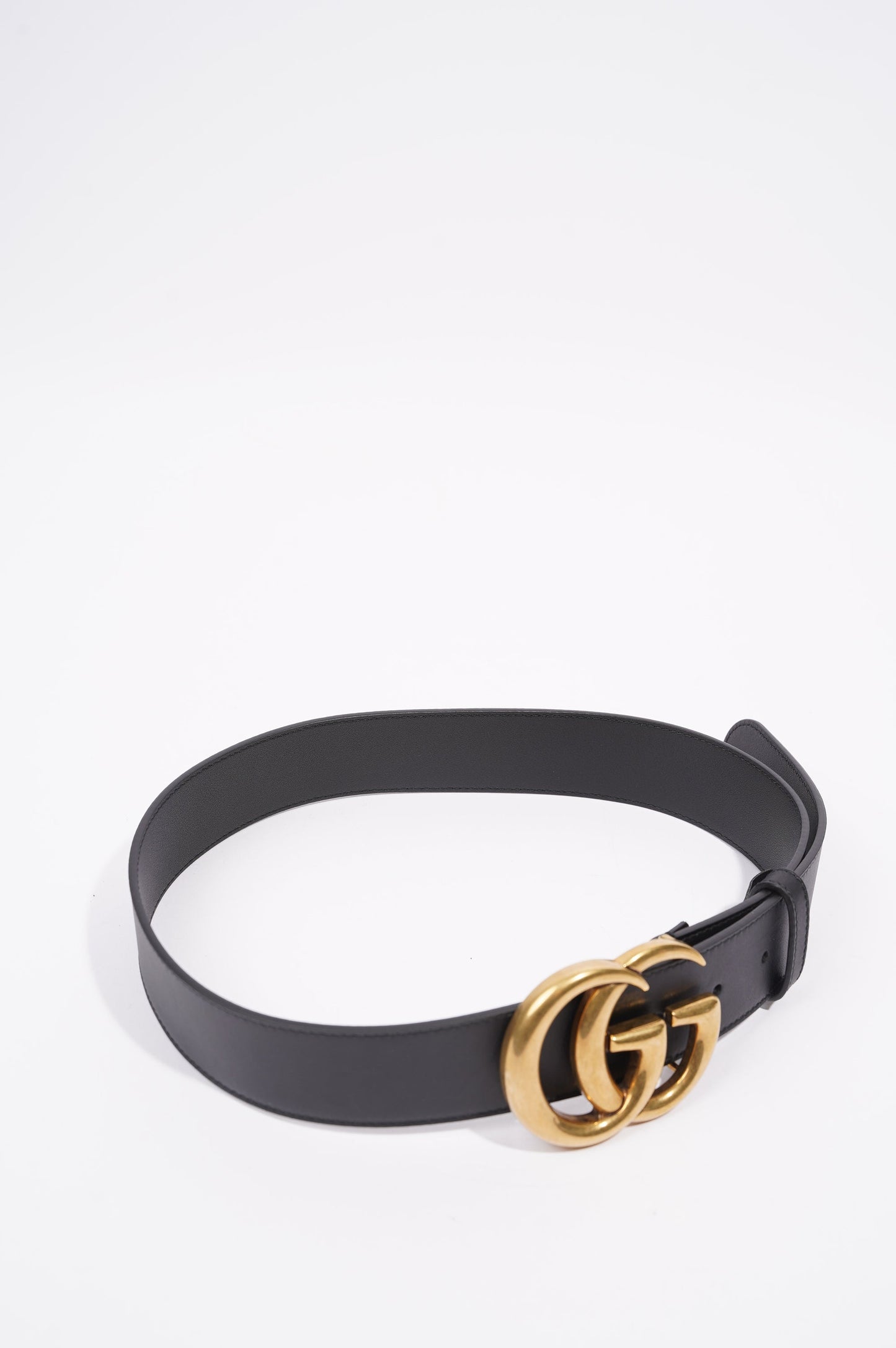 Gucci Womens Marmont Belt Black / Gold 70-28