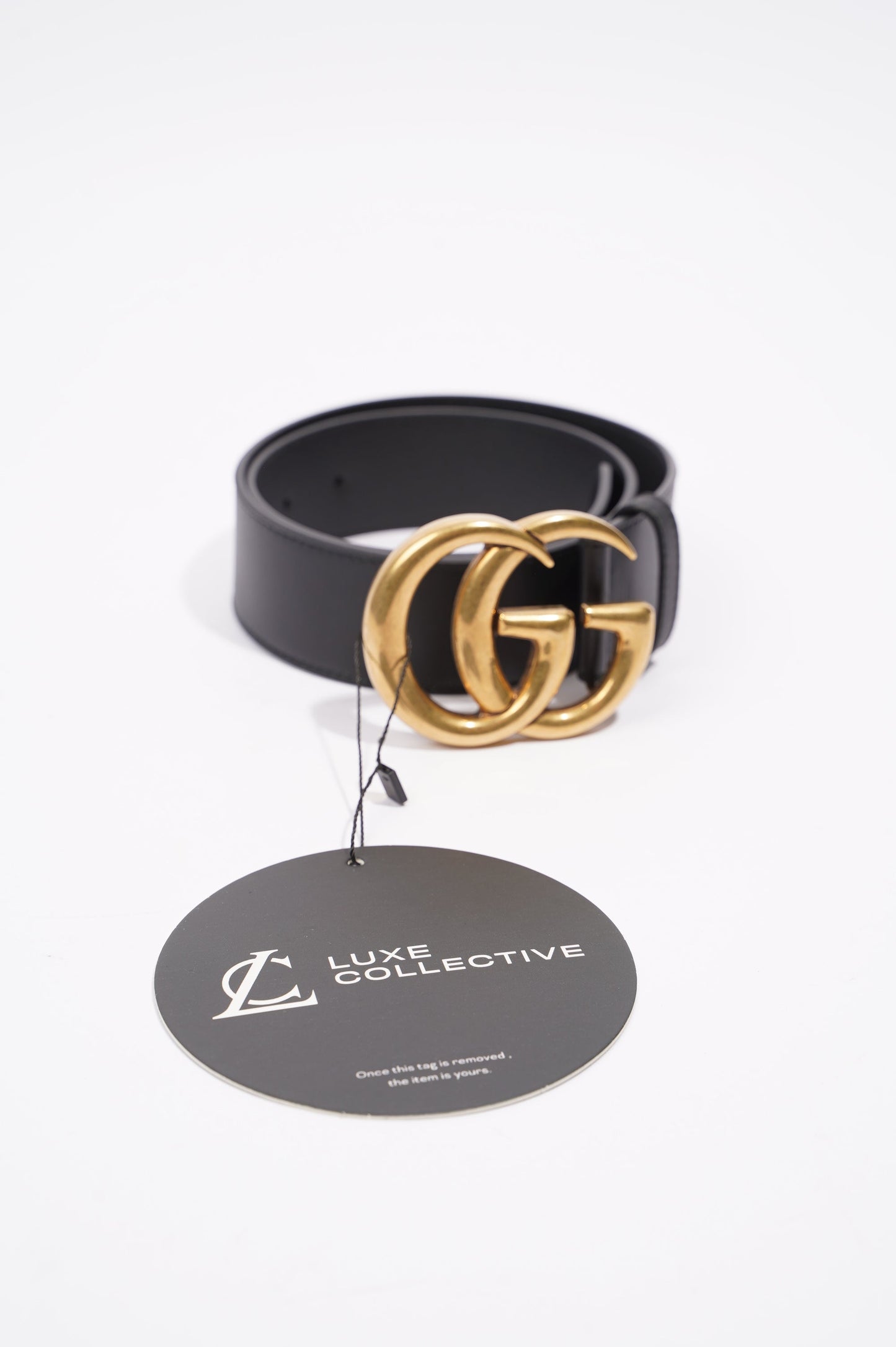 Gucci Womens Marmont Belt Black / Gold 70-28