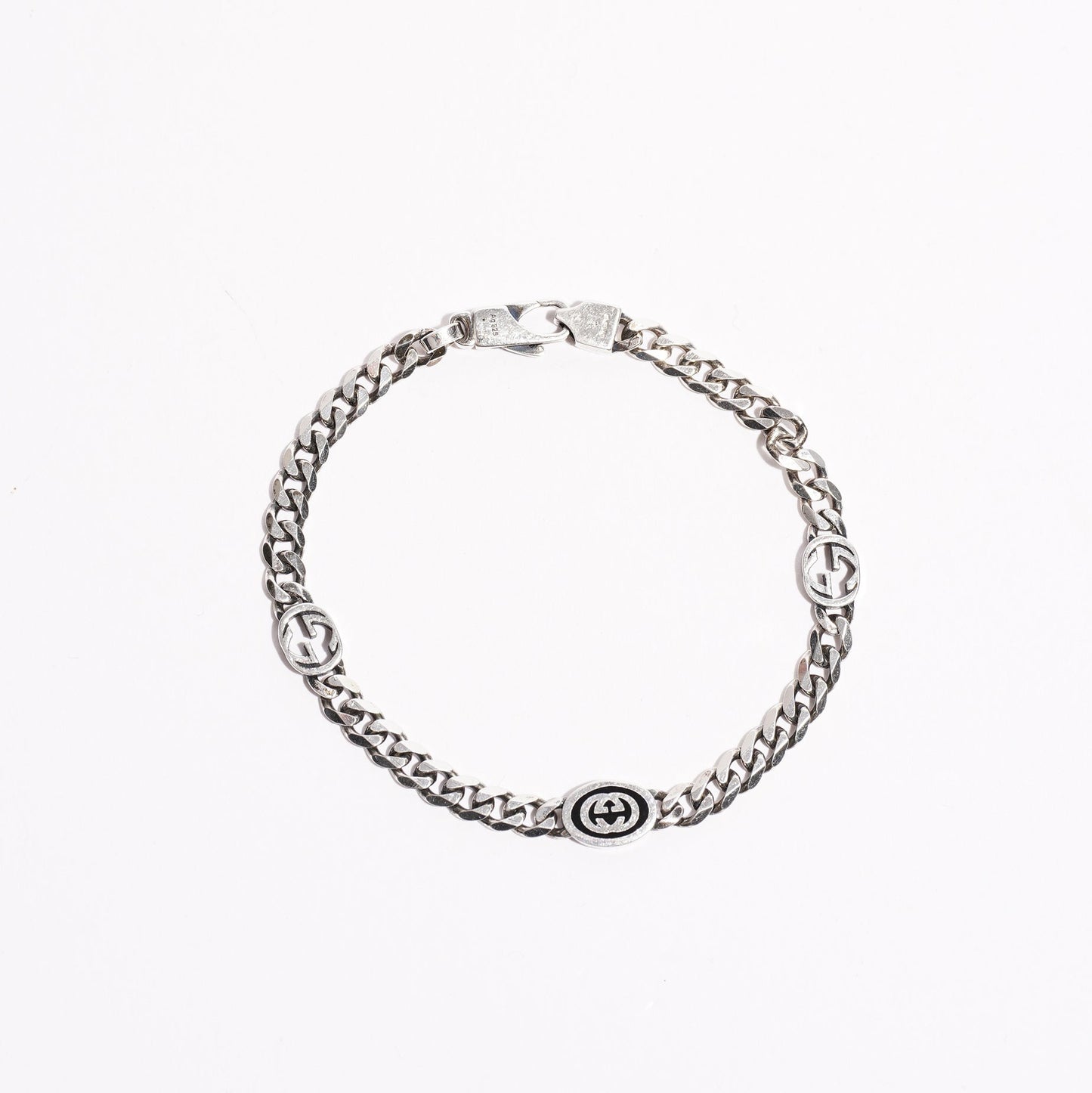 Gucci Womens Interlocking G Bracelet Silver