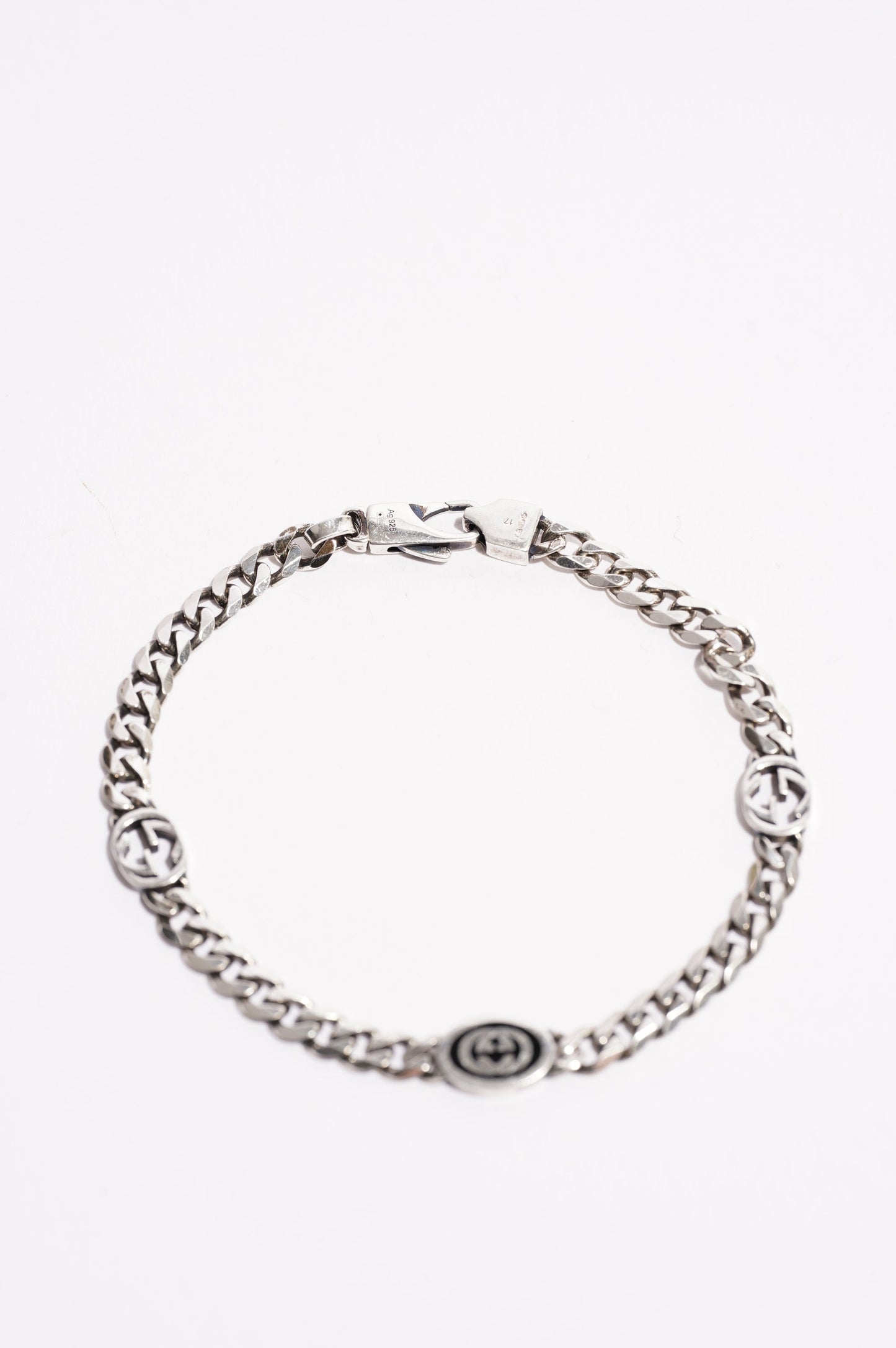 Gucci Womens Interlocking G Bracelet Silver