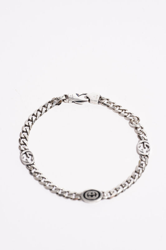 Gucci Womens Interlocking G Bracelet Silver