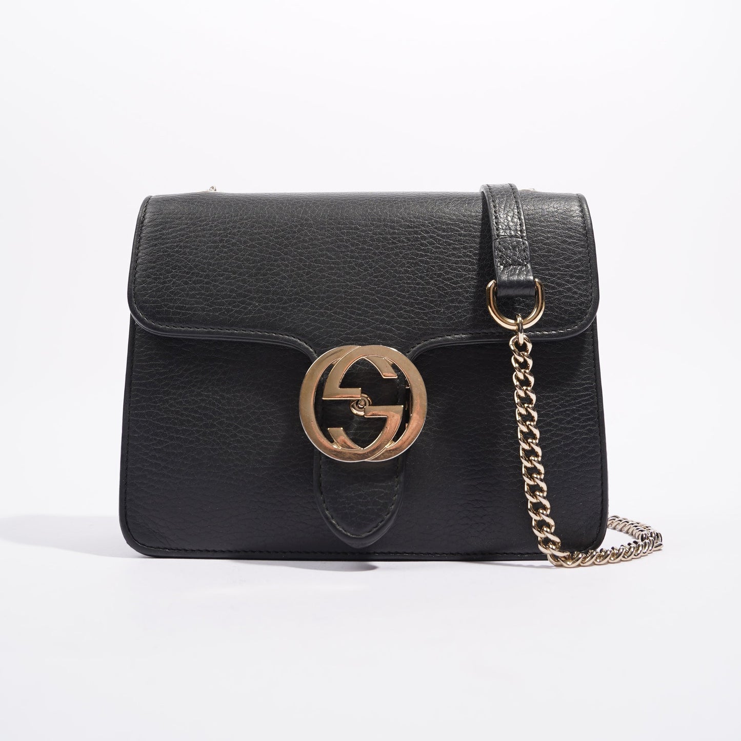 Gucci Womens Interlocking Bag Black Small