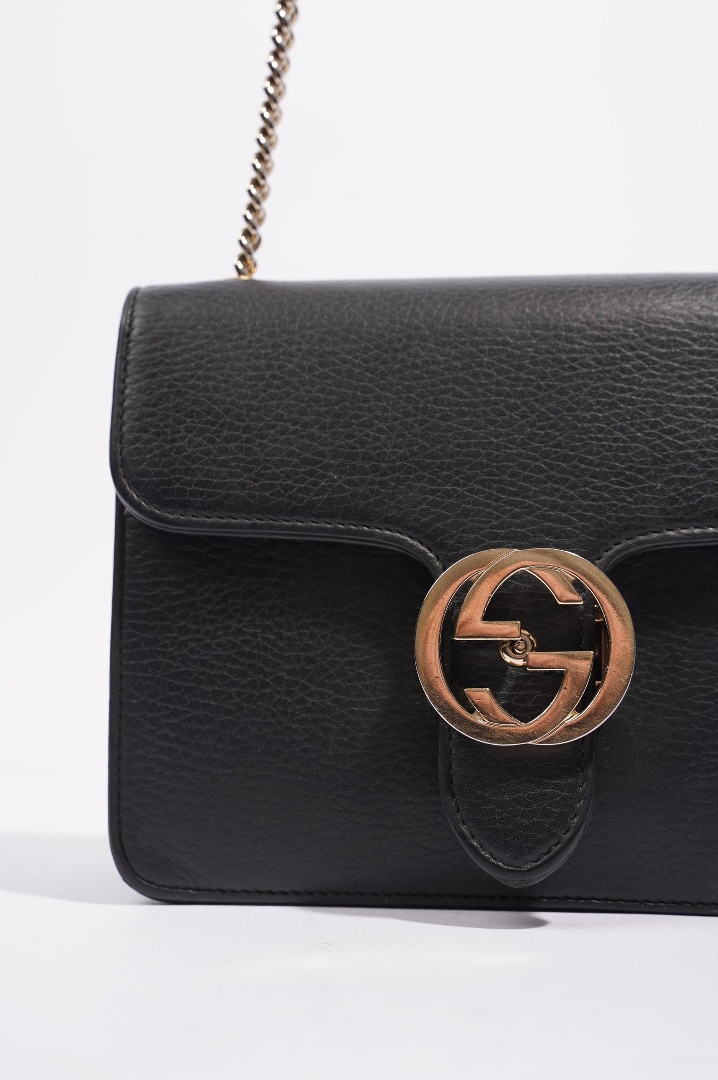 Gucci Womens Interlocking Bag Black Small