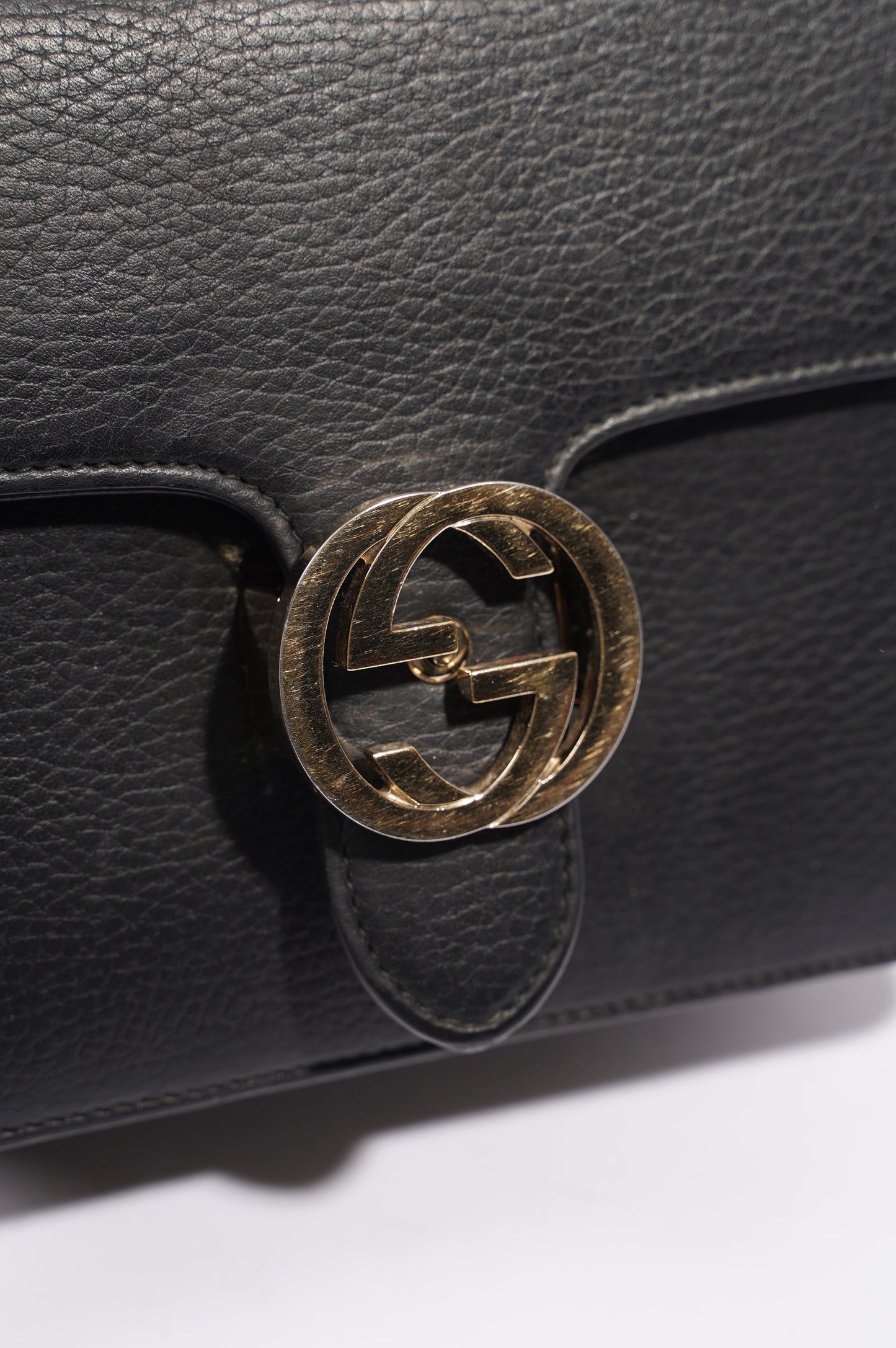 Gucci Womens Interlocking Bag Black Small