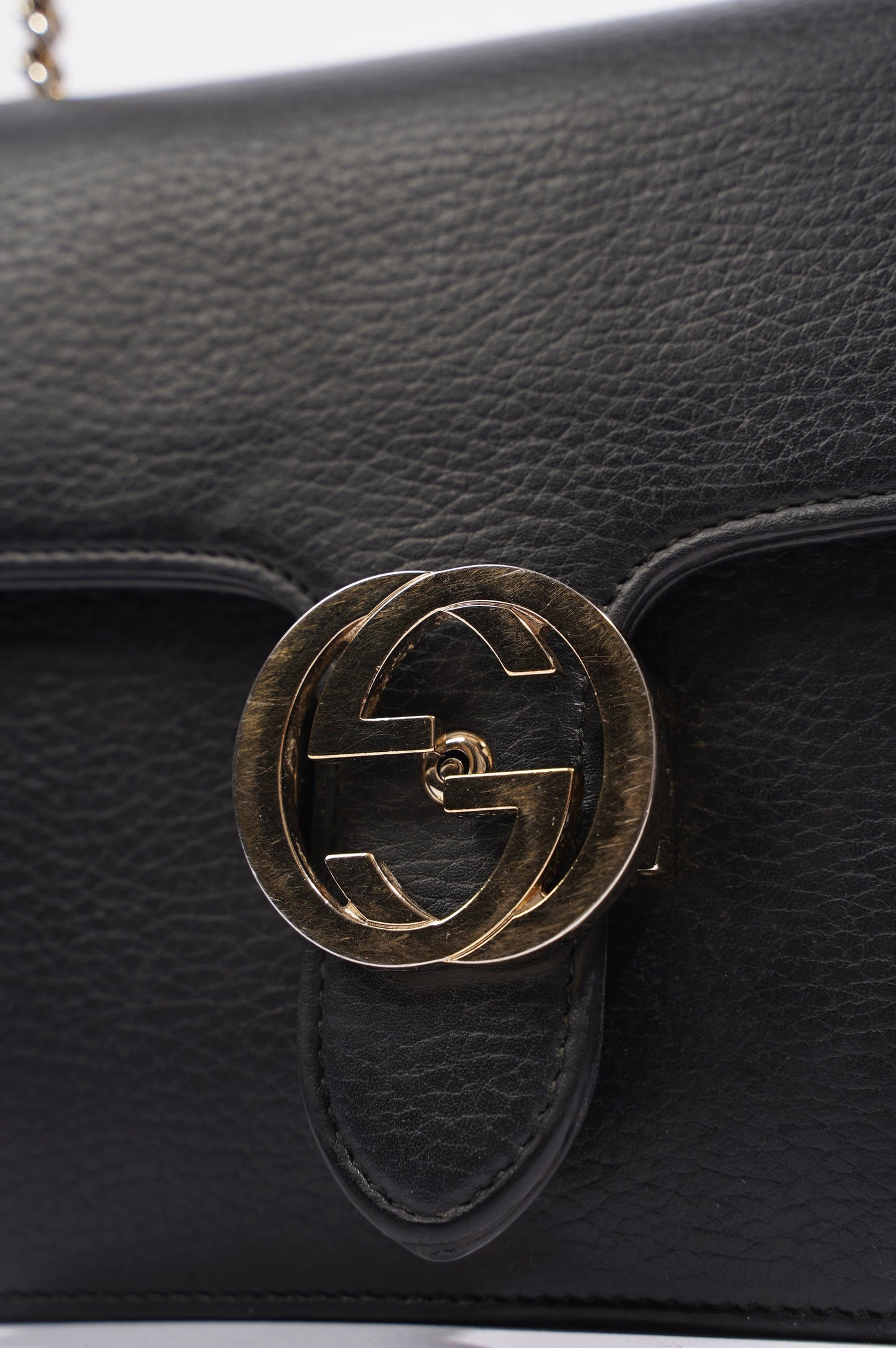 Gucci Womens Interlocking Bag Black Small