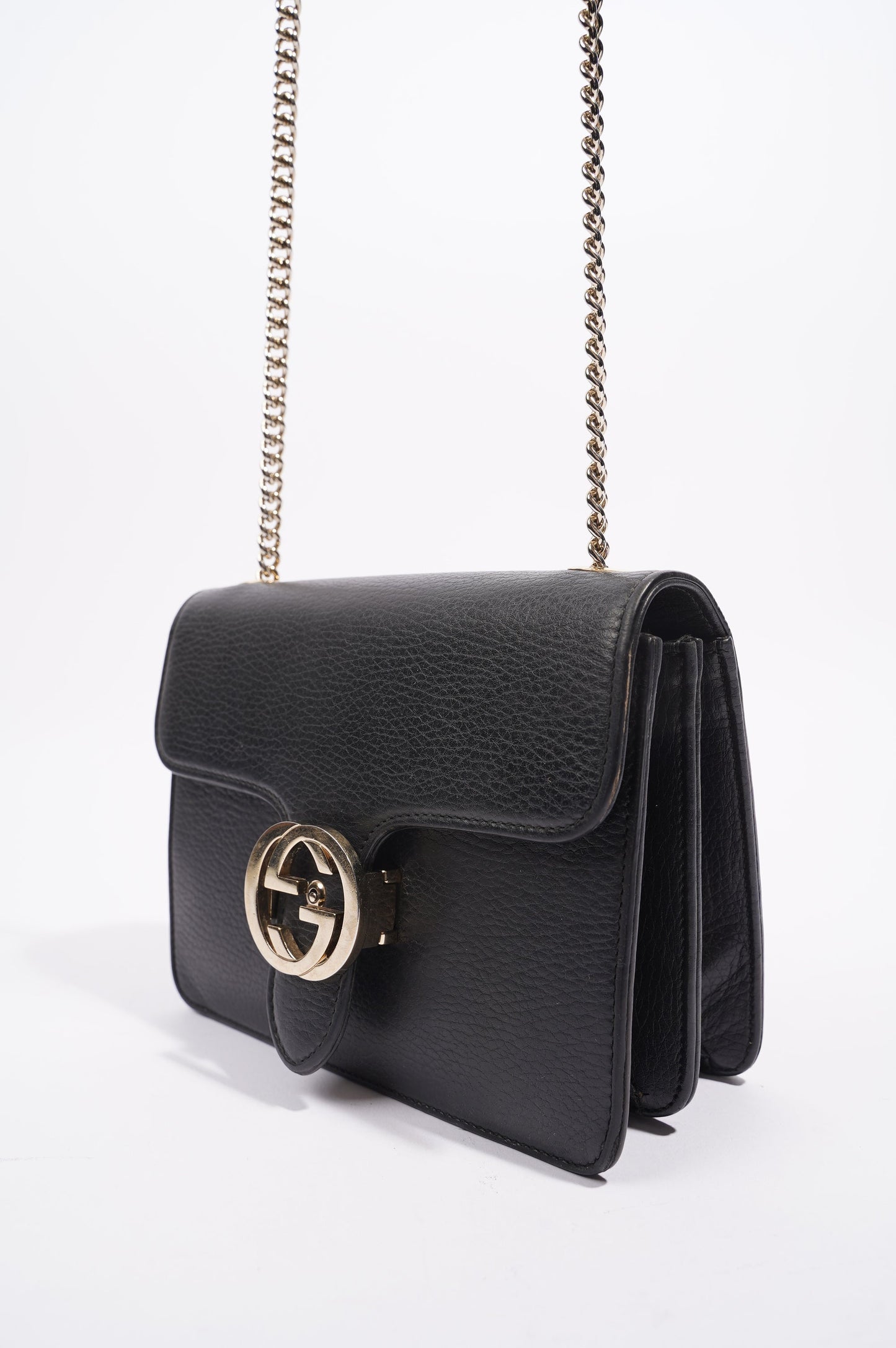 Gucci Womens Interlocking Bag Black Small