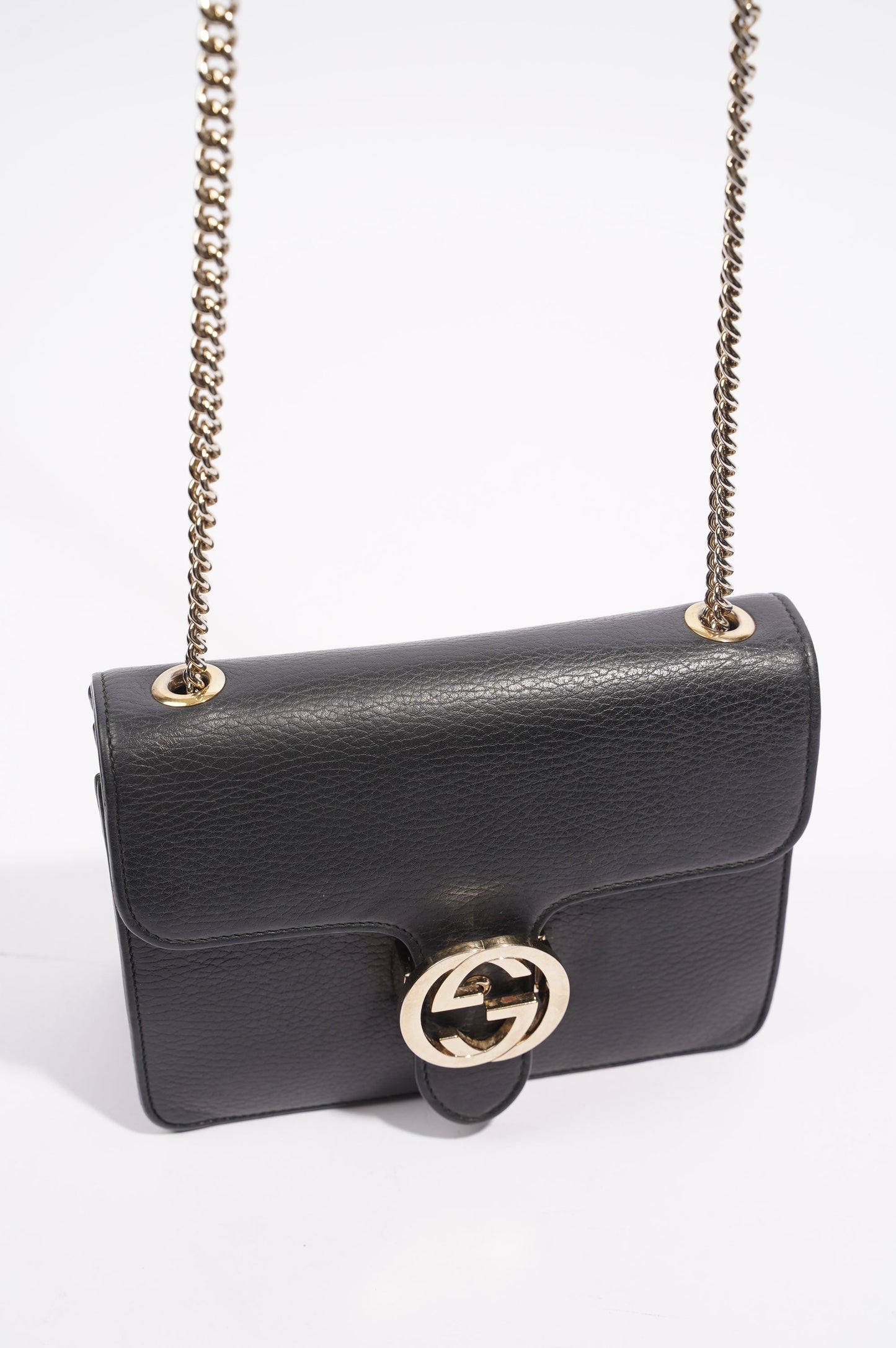 Gucci Womens Interlocking Bag Black Small