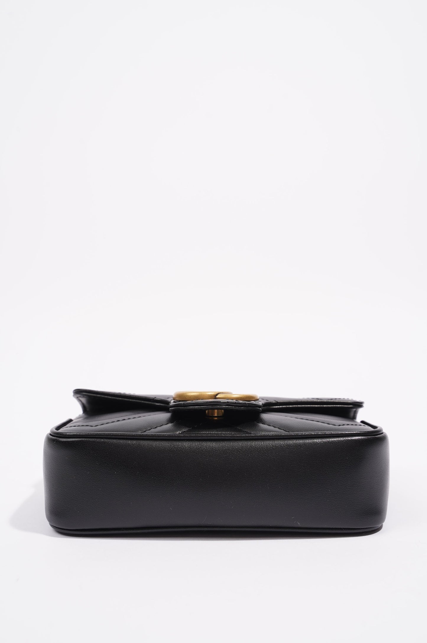 Gucci Womens Marmont Bag Black Leather Super Mini