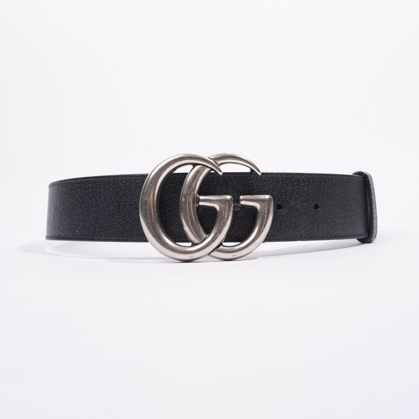 Gucci Womens Marmont Belt Black / Silver 75-30