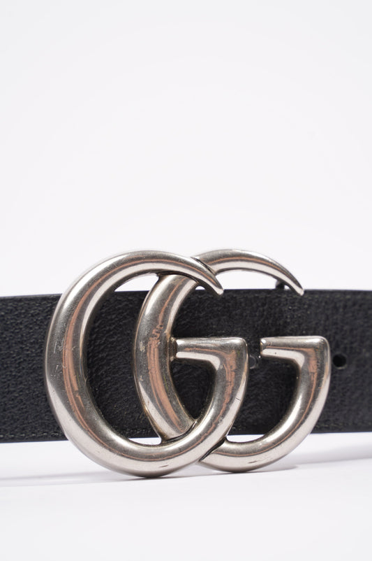 Gucci Womens Marmont Belt Black / Silver 75-30