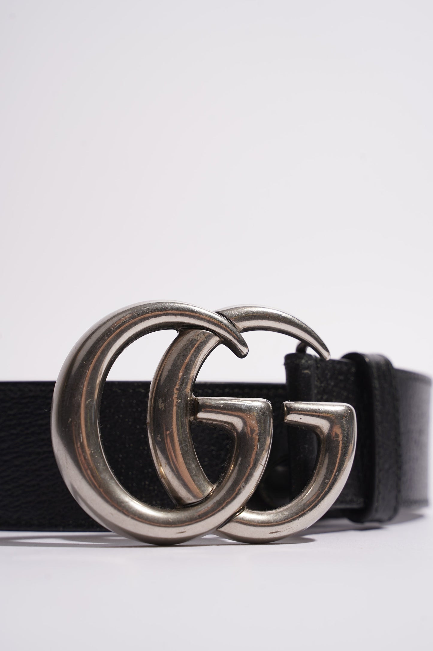 Gucci Womens Marmont Belt Black / Silver 75-30