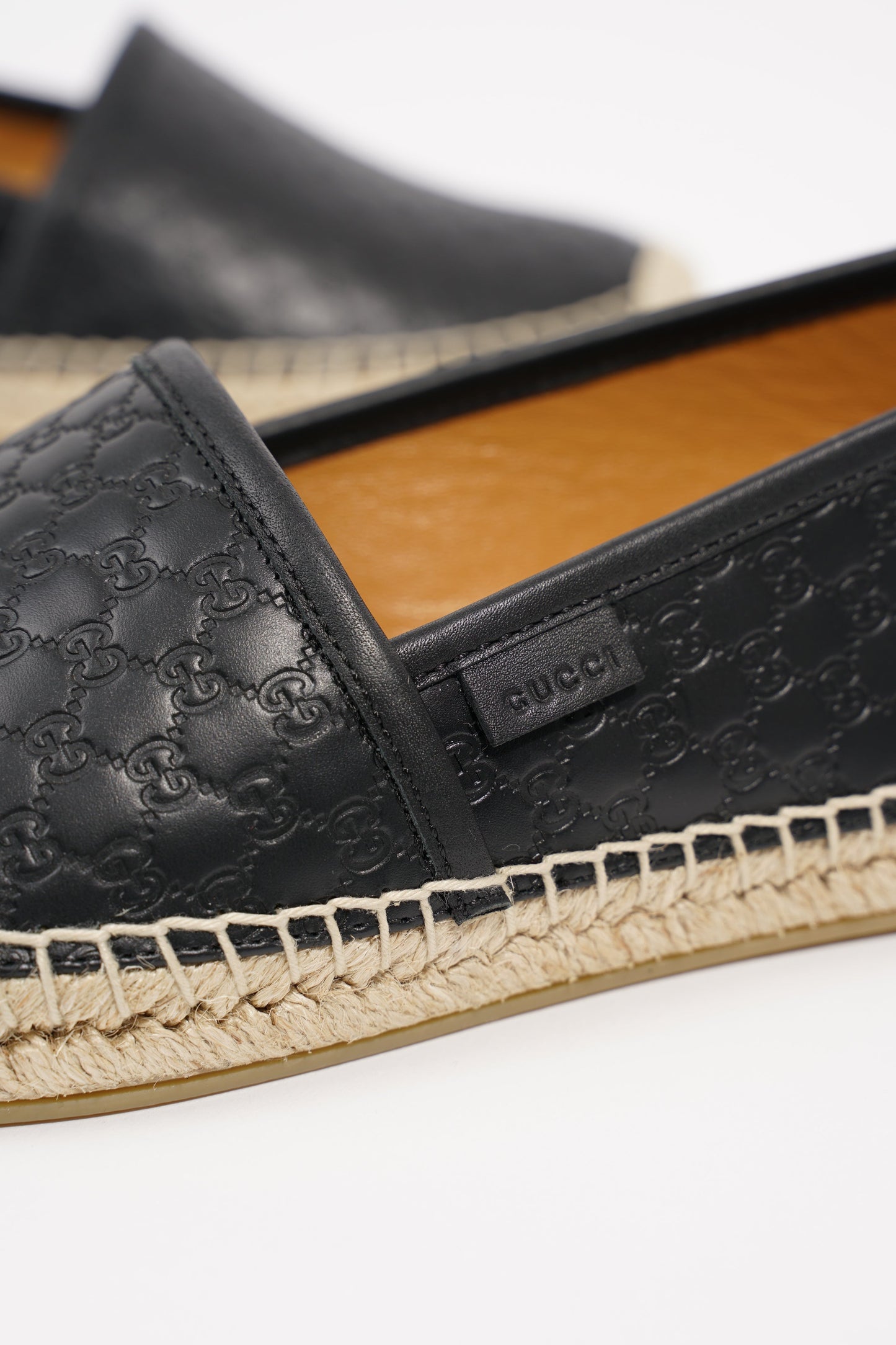 Gucci Womens Guccissima Espadrilles Black EU 38 / UK 5