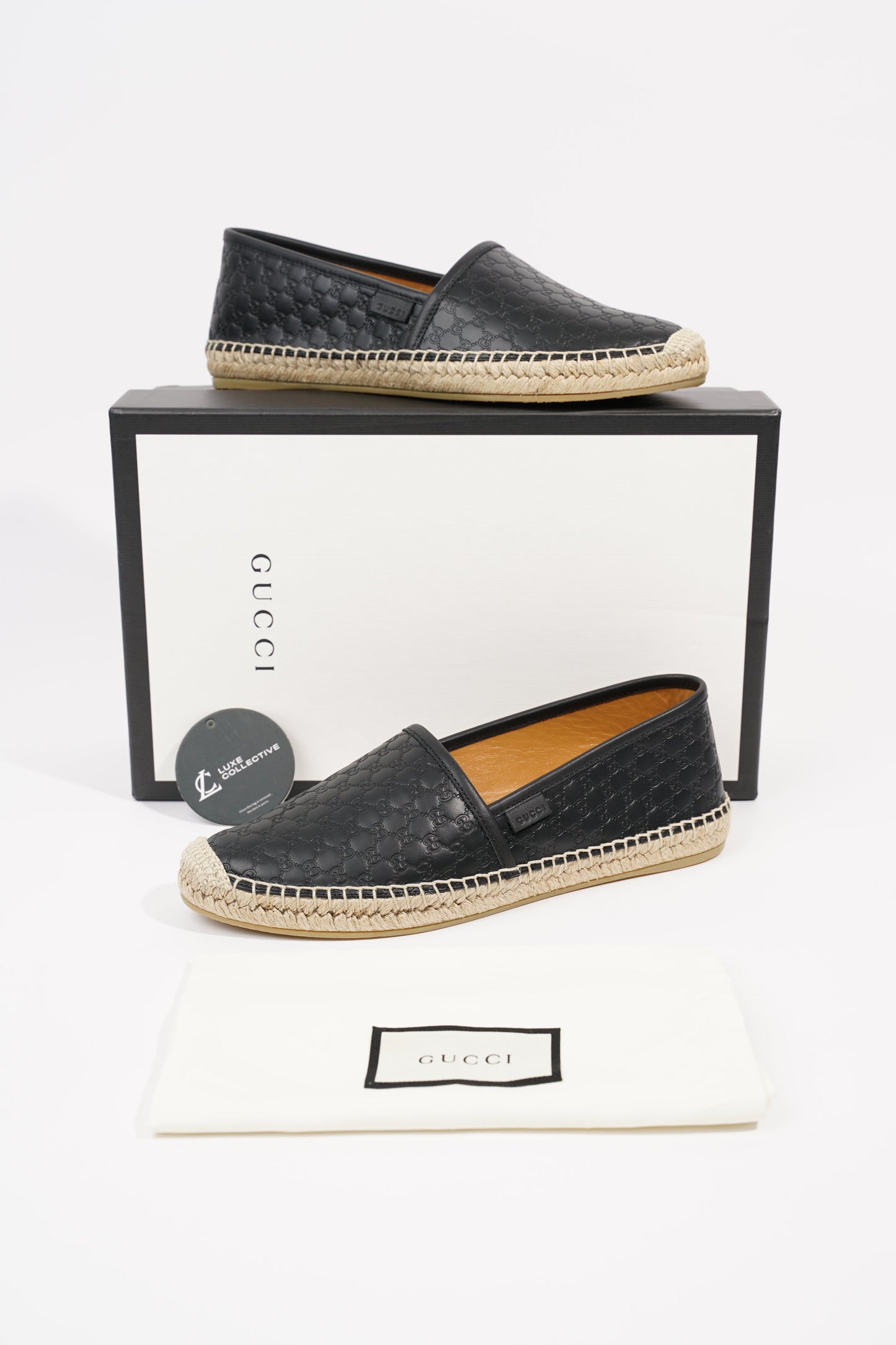 Gucci Womens Guccissima Espadrilles Black EU 38 / UK 5