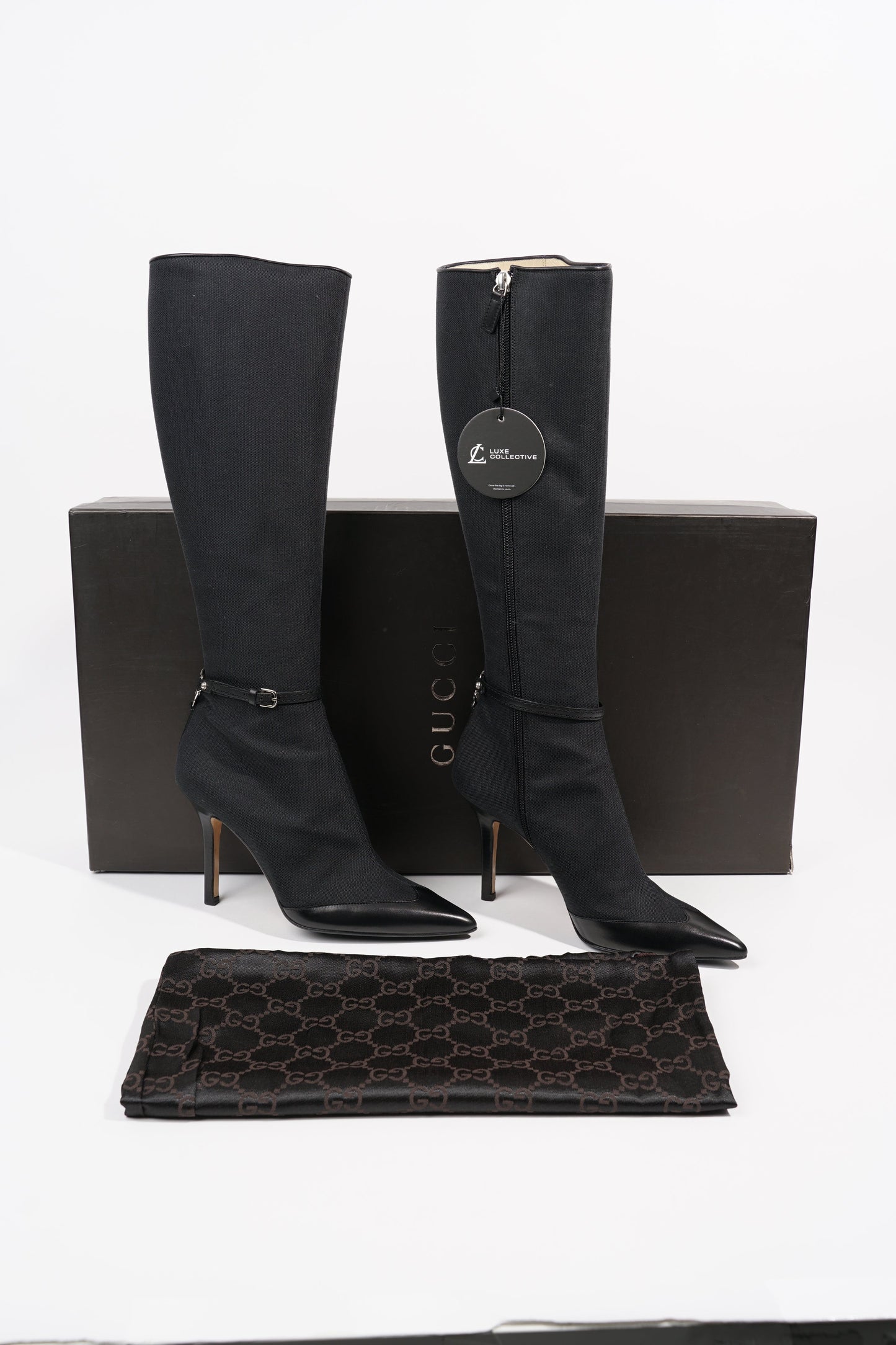 Gucci Womens Knee High Boots Black EU 36.5 / UK 3.5