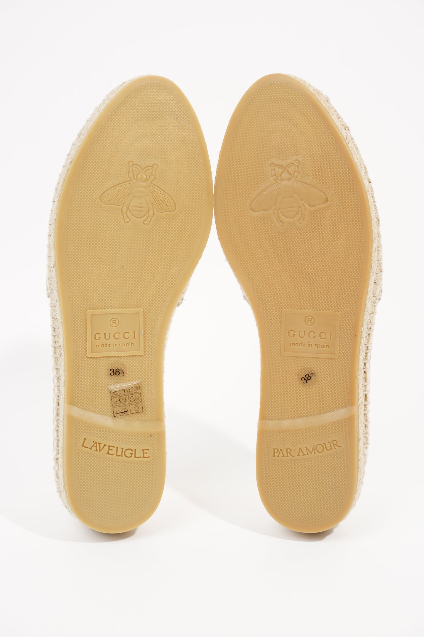 Gucci Womens Logo Print Espadrilles Cream EU 38.5 / UK 5.5