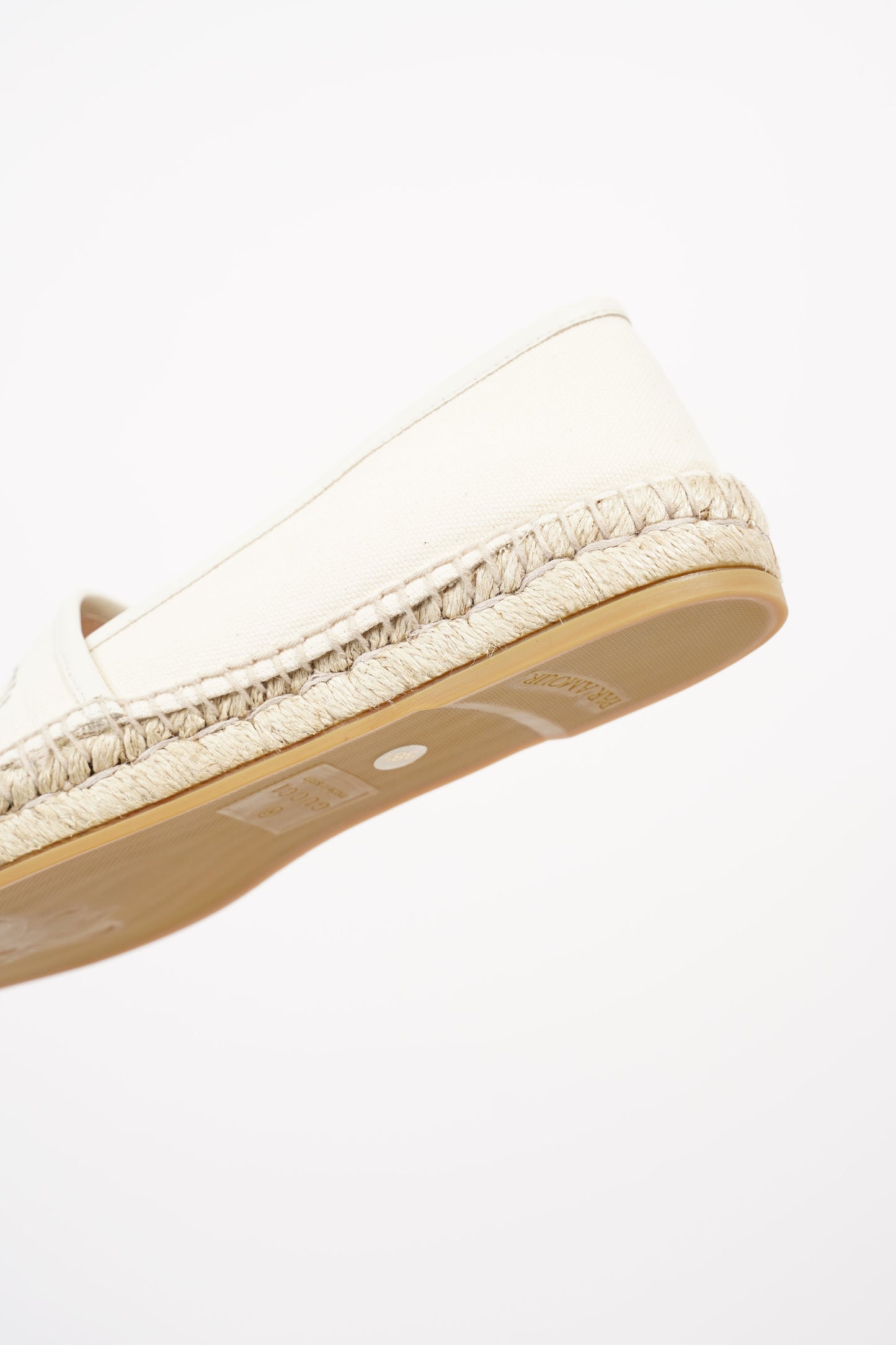 Gucci Womens Logo Print Espadrilles Cream EU 38.5 / UK 5.5