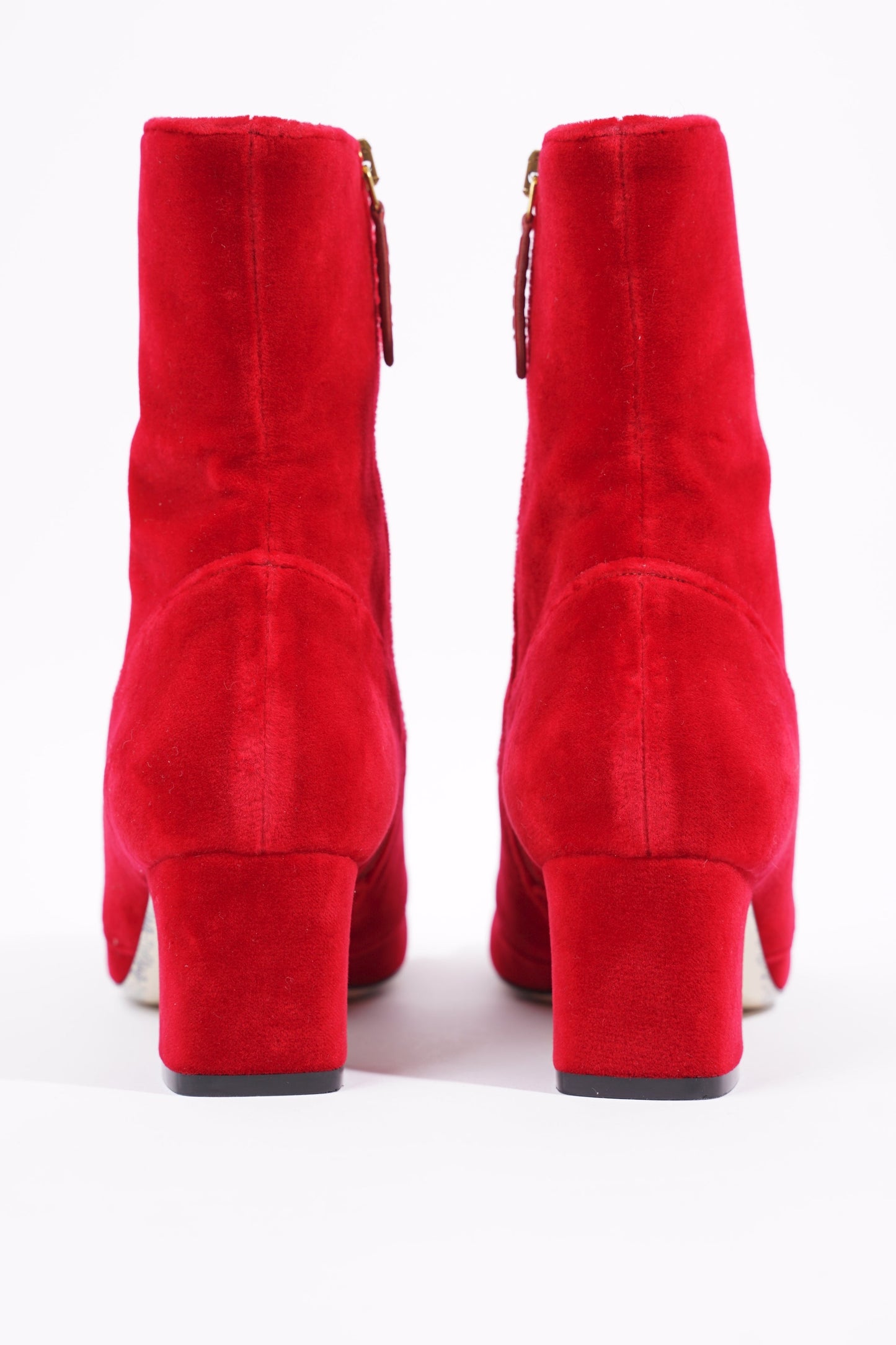 Gucci Womens GG Ankle Boot Red Velvet EU 38.5 / UK 5.5