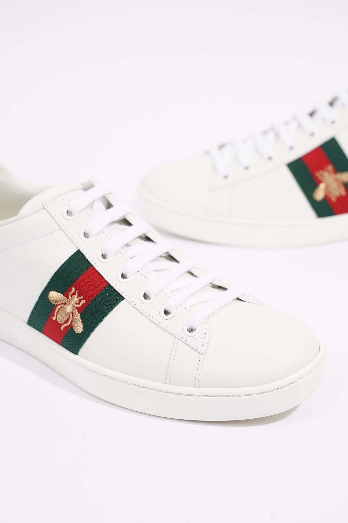 Gucci Womens Ace Bee White / Green / Red EU 38 / UK 5