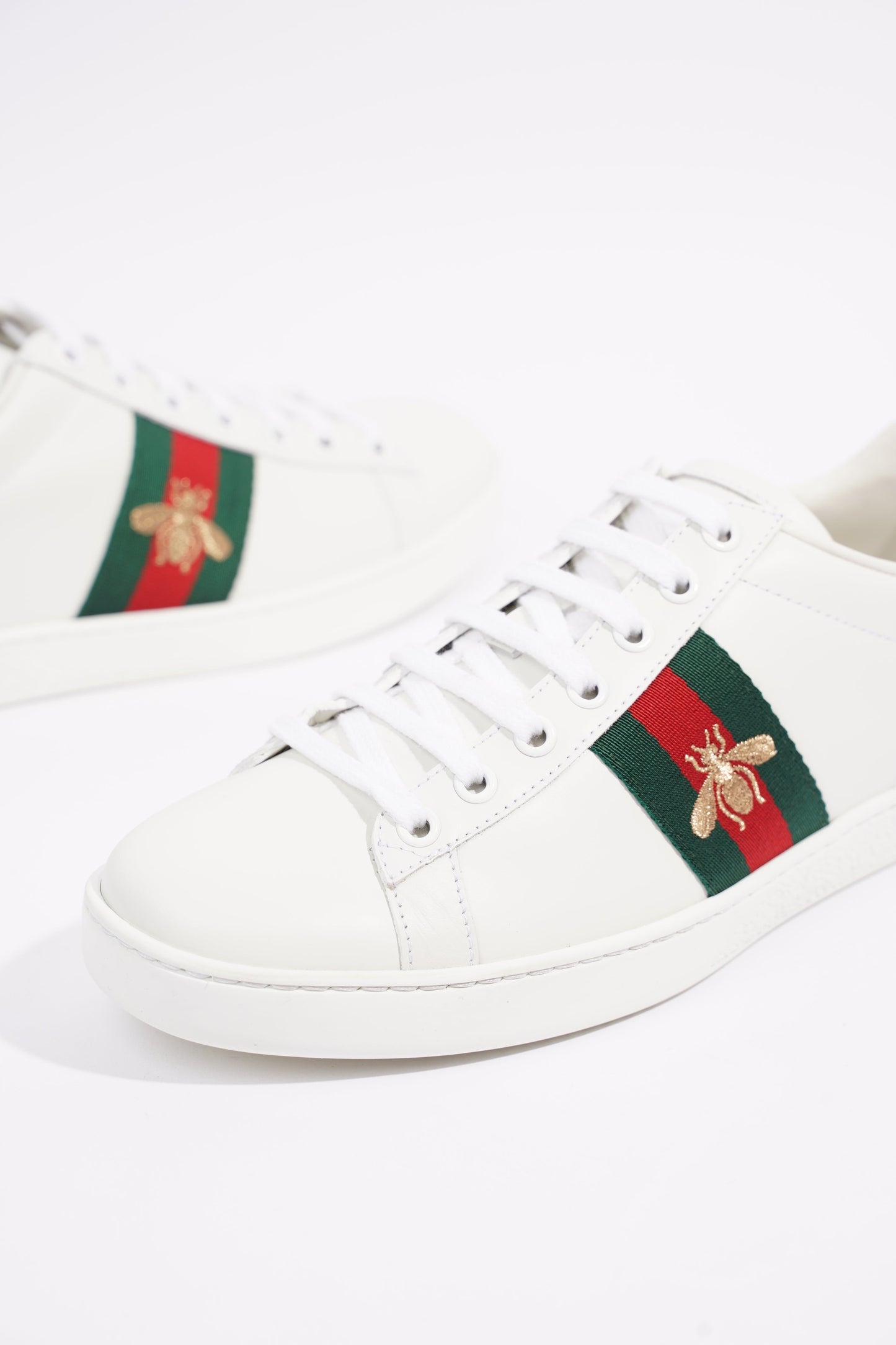 Gucci Womens Ace Bee White / Green / Red EU 38 / UK 5