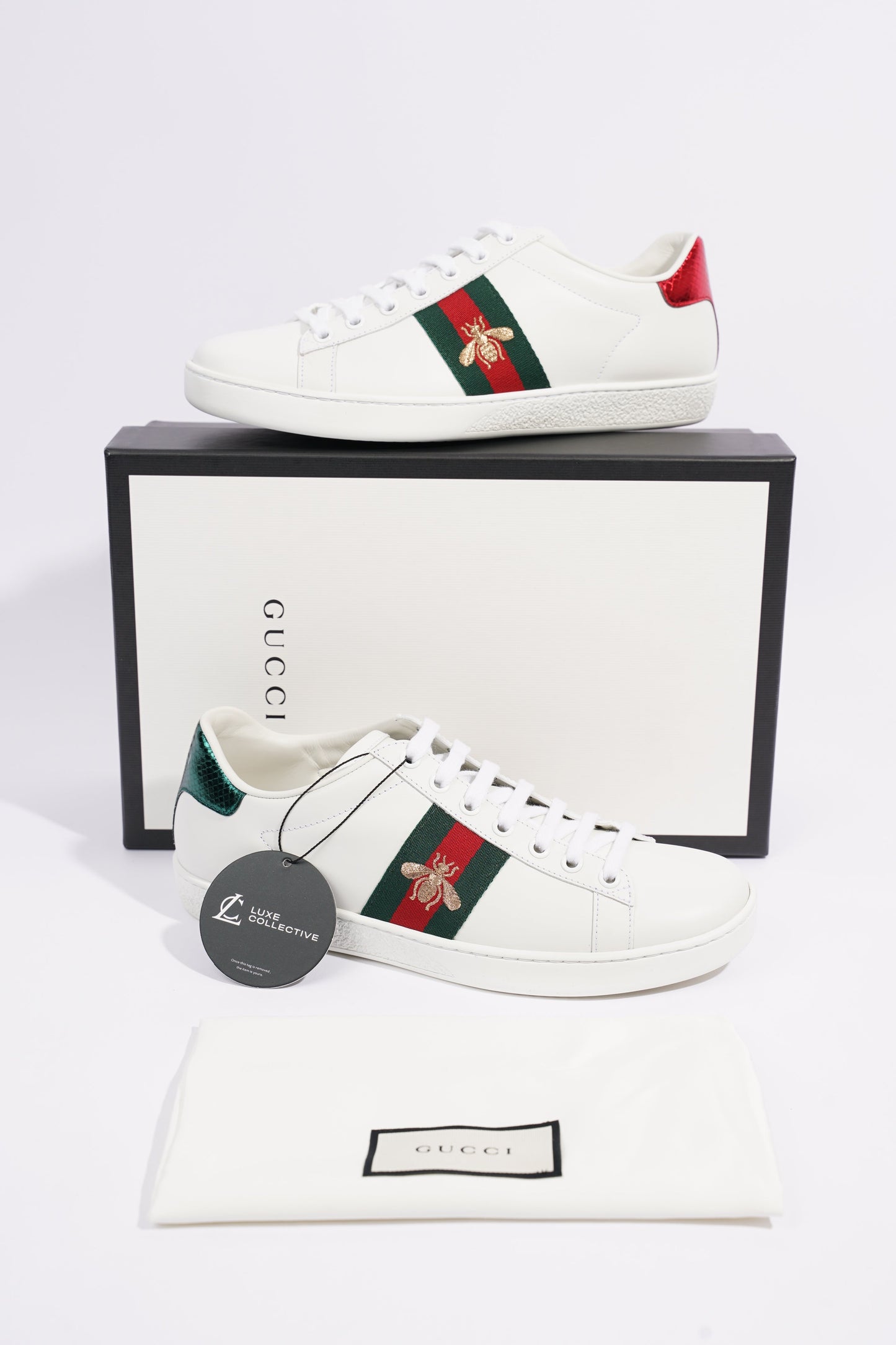 Gucci Womens Ace Bee White / Green / Red EU 38 / UK 5