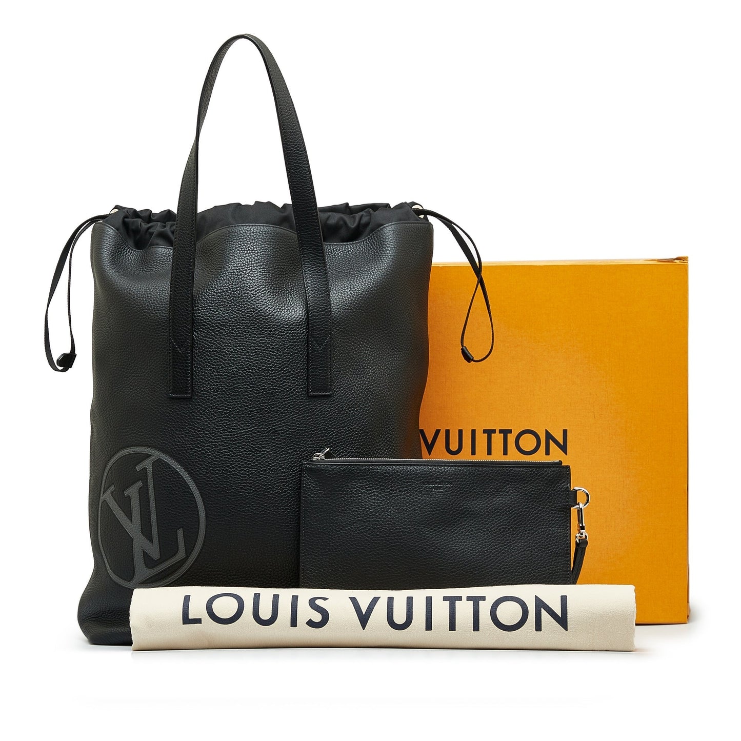 Black Louis Vuitton Taurillon Light Cabas Tote Bag