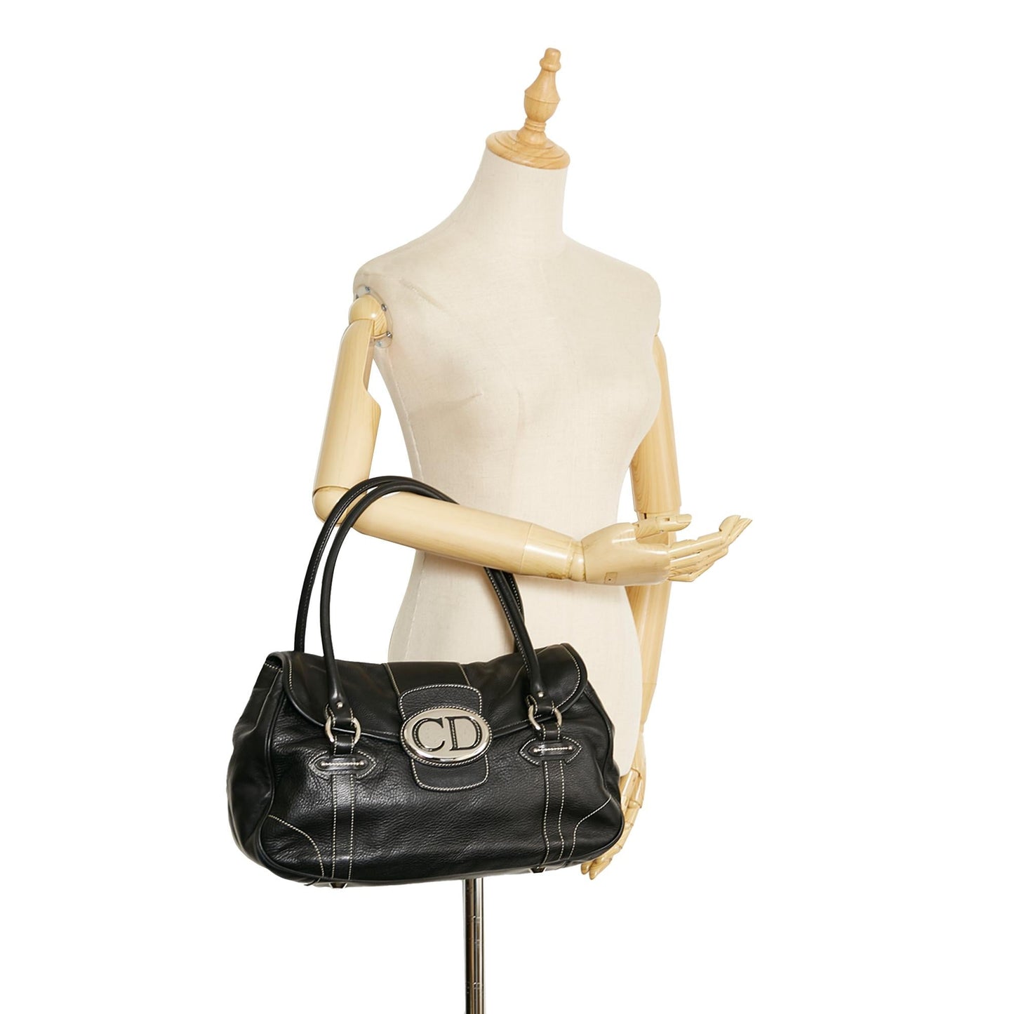 Dior CD Flap Leather Shoulder Bag (SHG-RJFHi8)