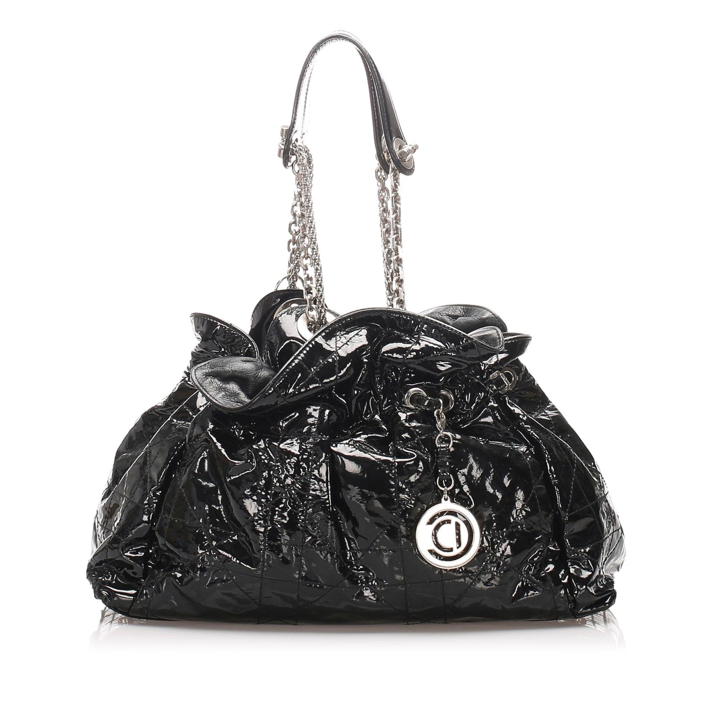 Dior Cannage Patent Leather Le Trente Shoulder Bag (SHG-13098)