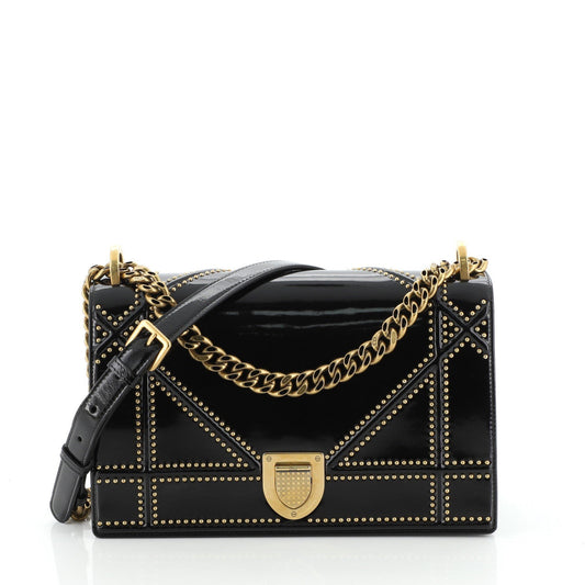 Dior Diorama Medium Studded Flap Bag