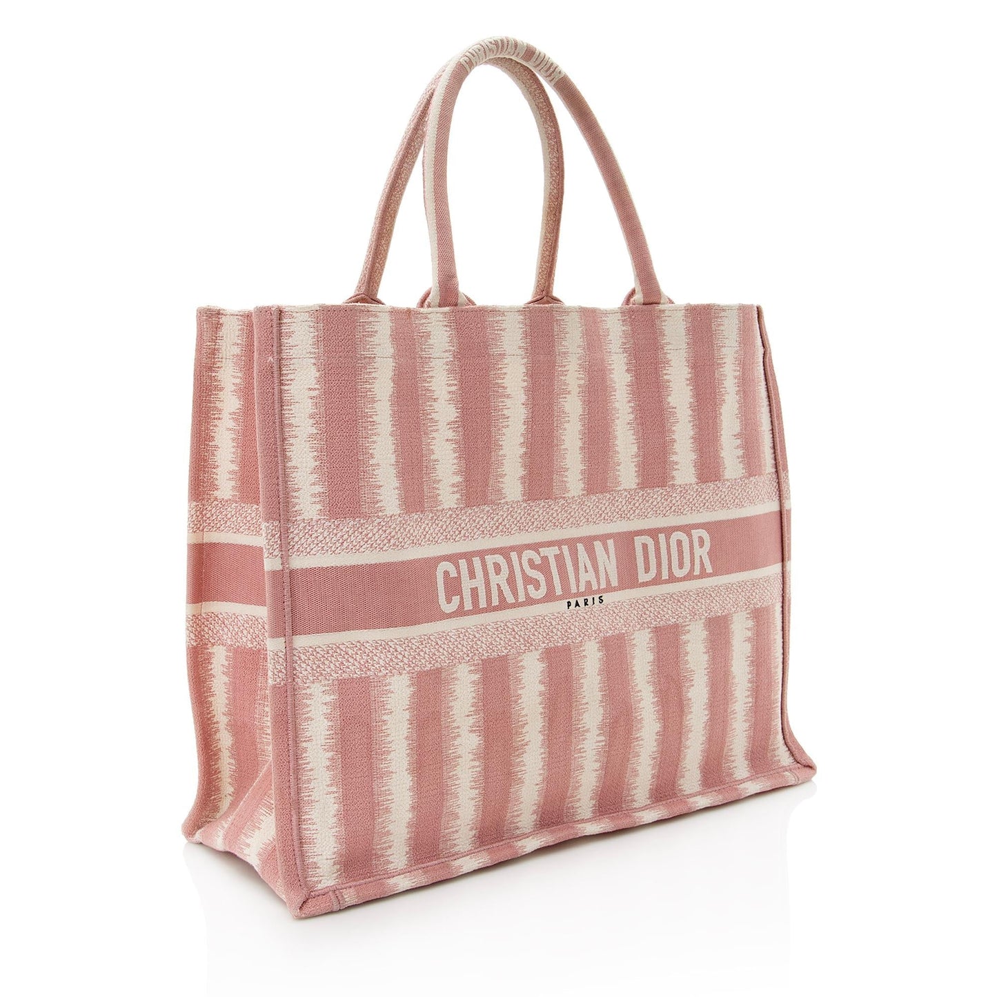 Dior Embroidered Striped Book Tote (SHF-22484)