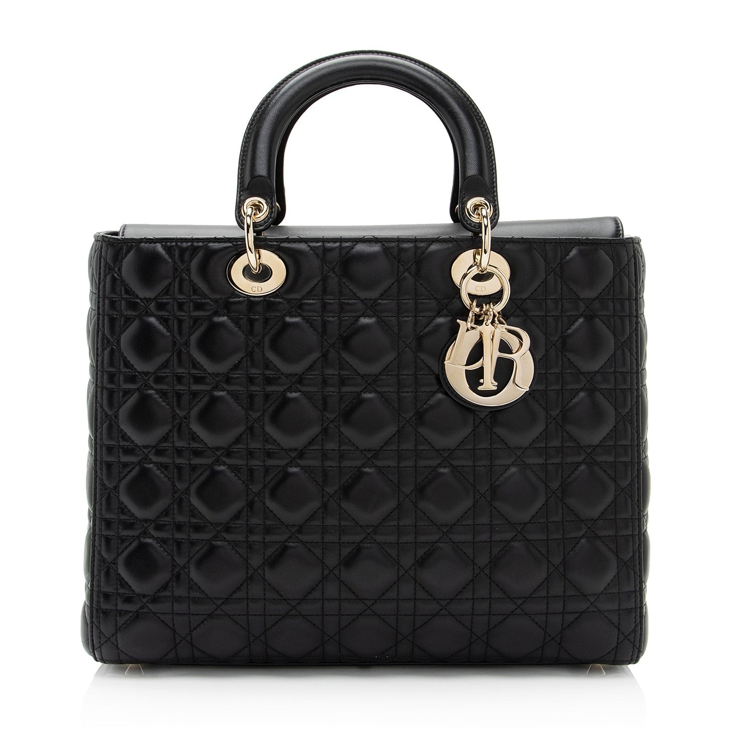 Dior Lambskin Lady Dior Large Tote (SHF-9gavwy)