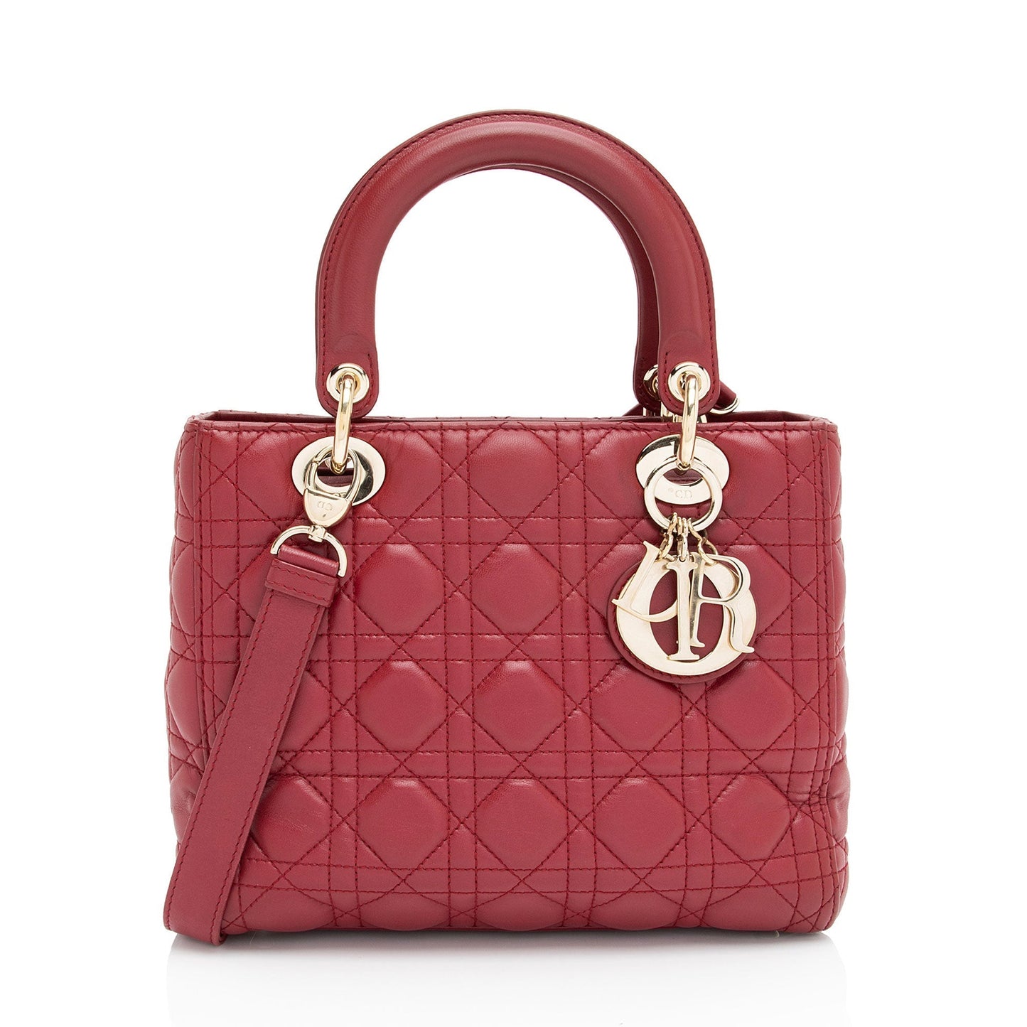 Dior Lambskin Lady Dior Medium Tote (SHF-NvDj1u)