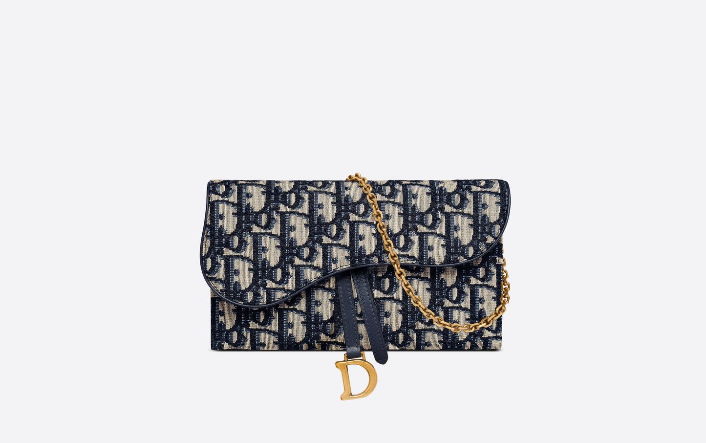 DIOR LONG SADDLE WALLET WITH CHAIN