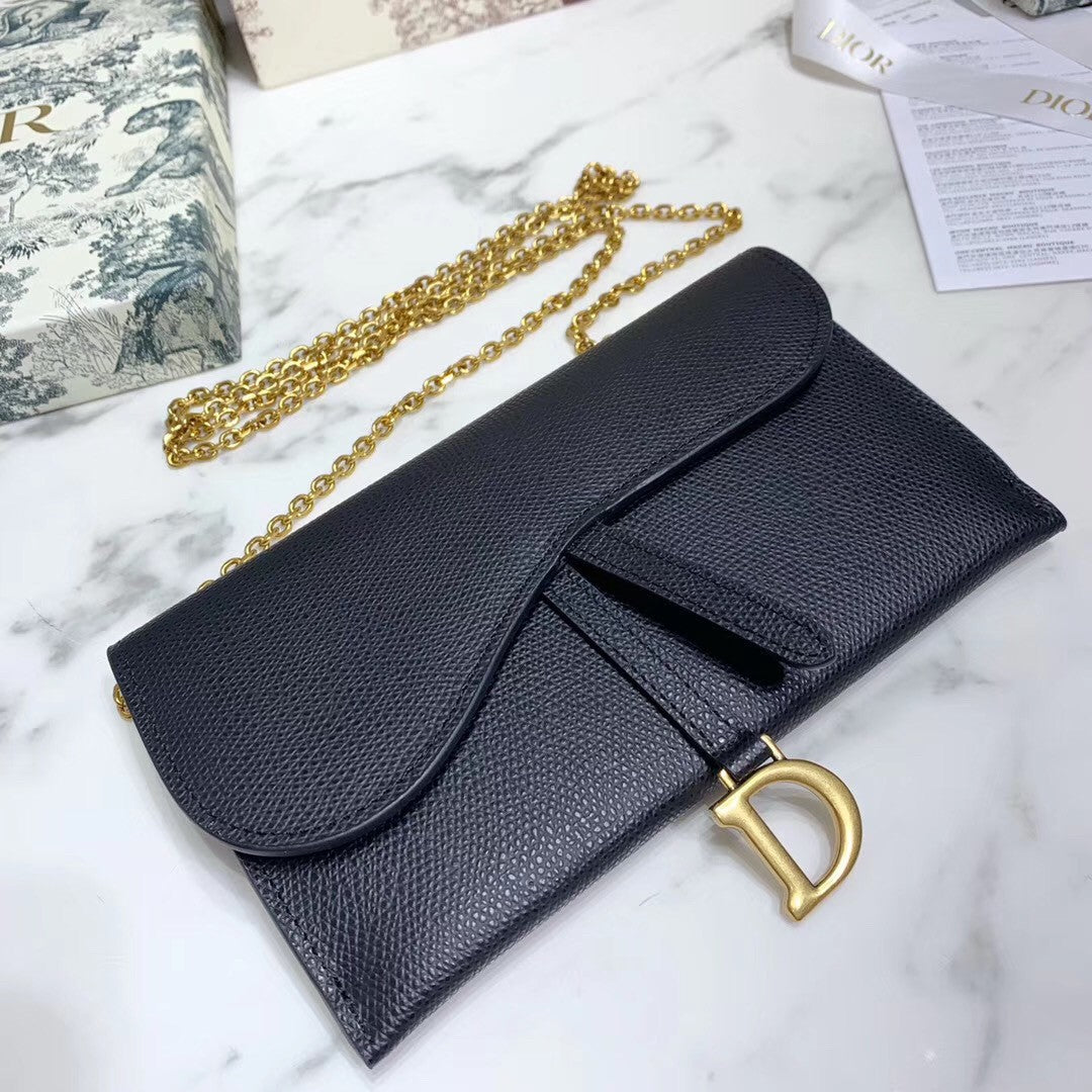 DIOR LONG SADDLE WALLET WITH CHAIN