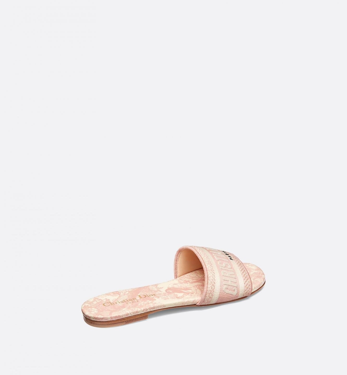 DIOR DWAY Toile de Jouy Embroidered Cotton Slides