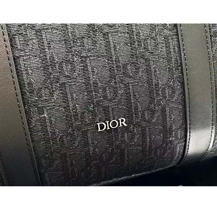 Dior Unisex CD Lingot 50 Bag Black Dior Oblique Jacquard