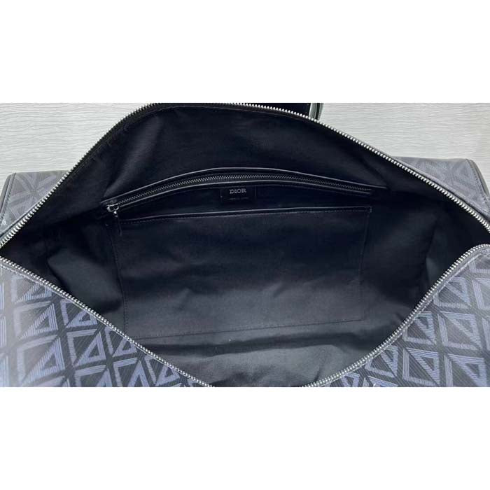 Dior Unisex CD Lingot 50 Duffle Bag Black CD Diamond Canvas