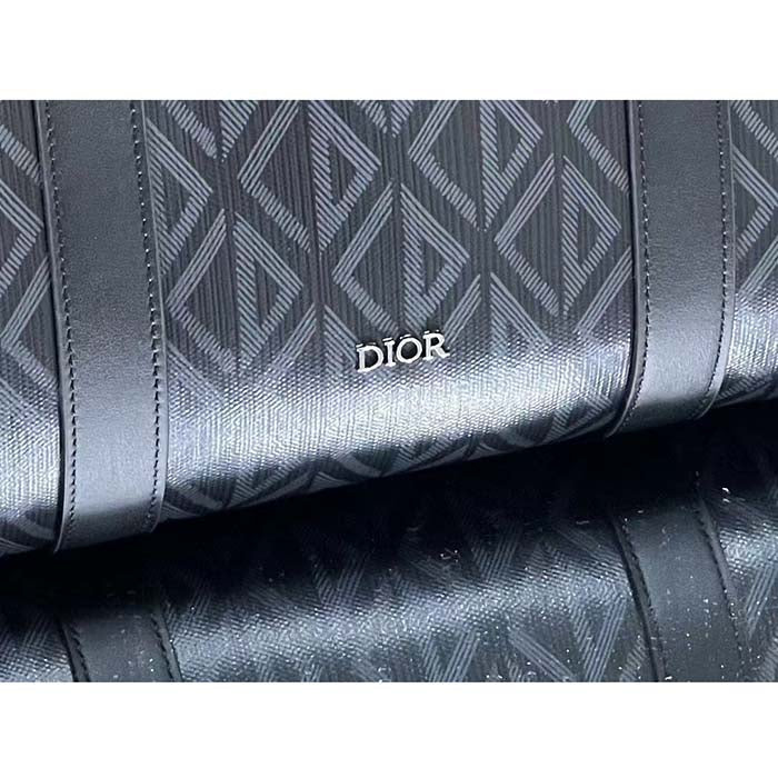 Dior Unisex CD Lingot 50 Duffle Bag Black CD Diamond Canvas