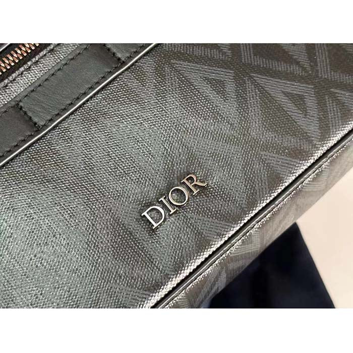 Dior Unisex CD Safari Bag with Strap Black CD Diamond Canvas