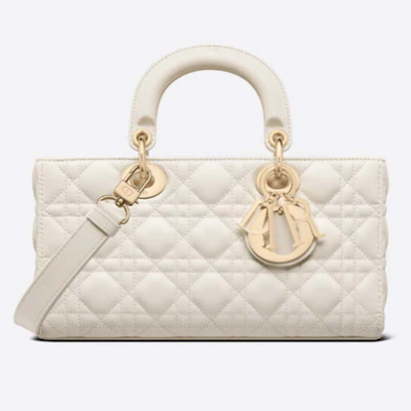 Dior Women CD Lady D-Joy Bag Latte Cannage Lambskin