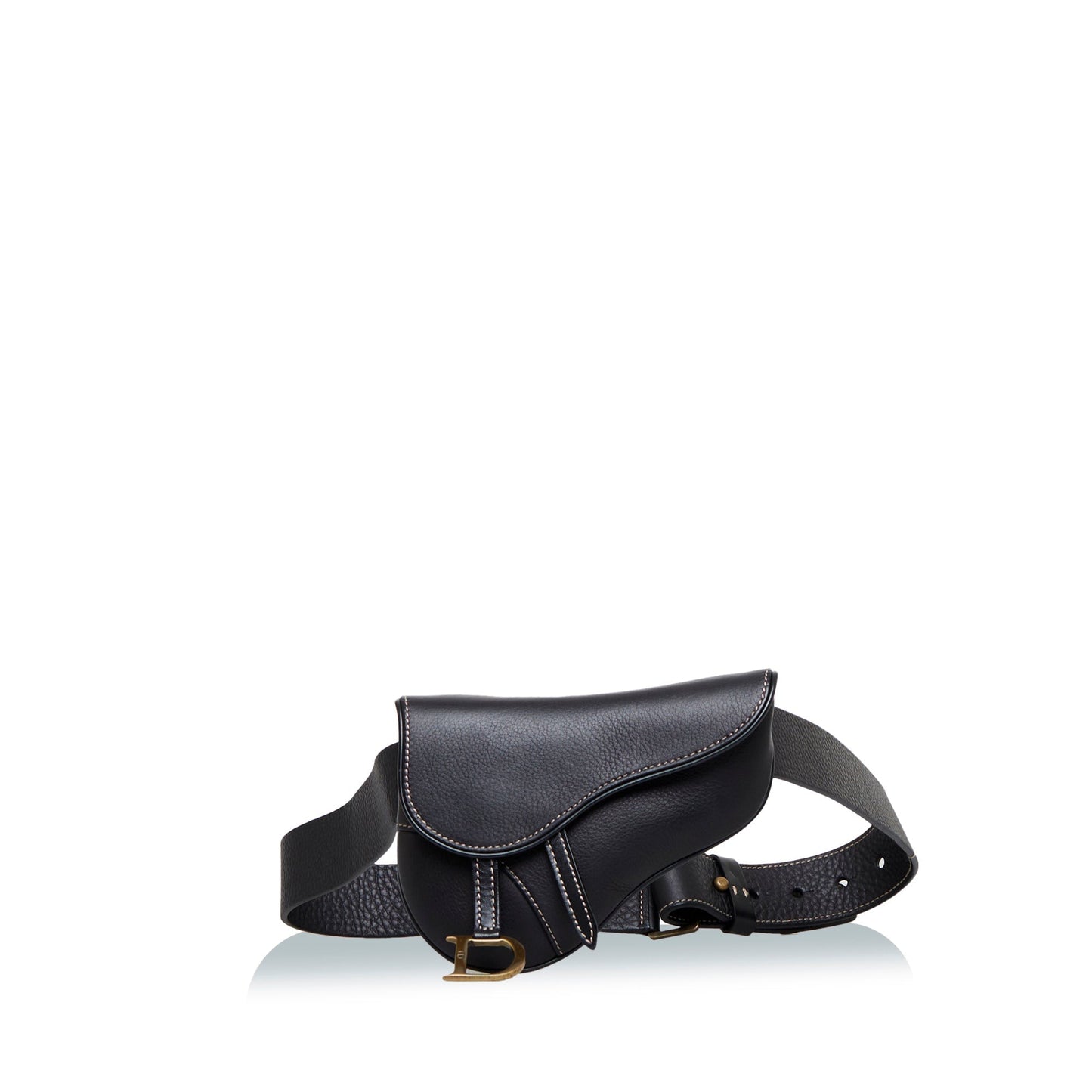 Dior Saddle Belt Bag Black Calfskin