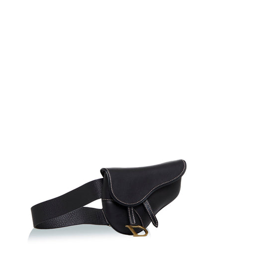 Dior Saddle Belt Bag Black Calfskin