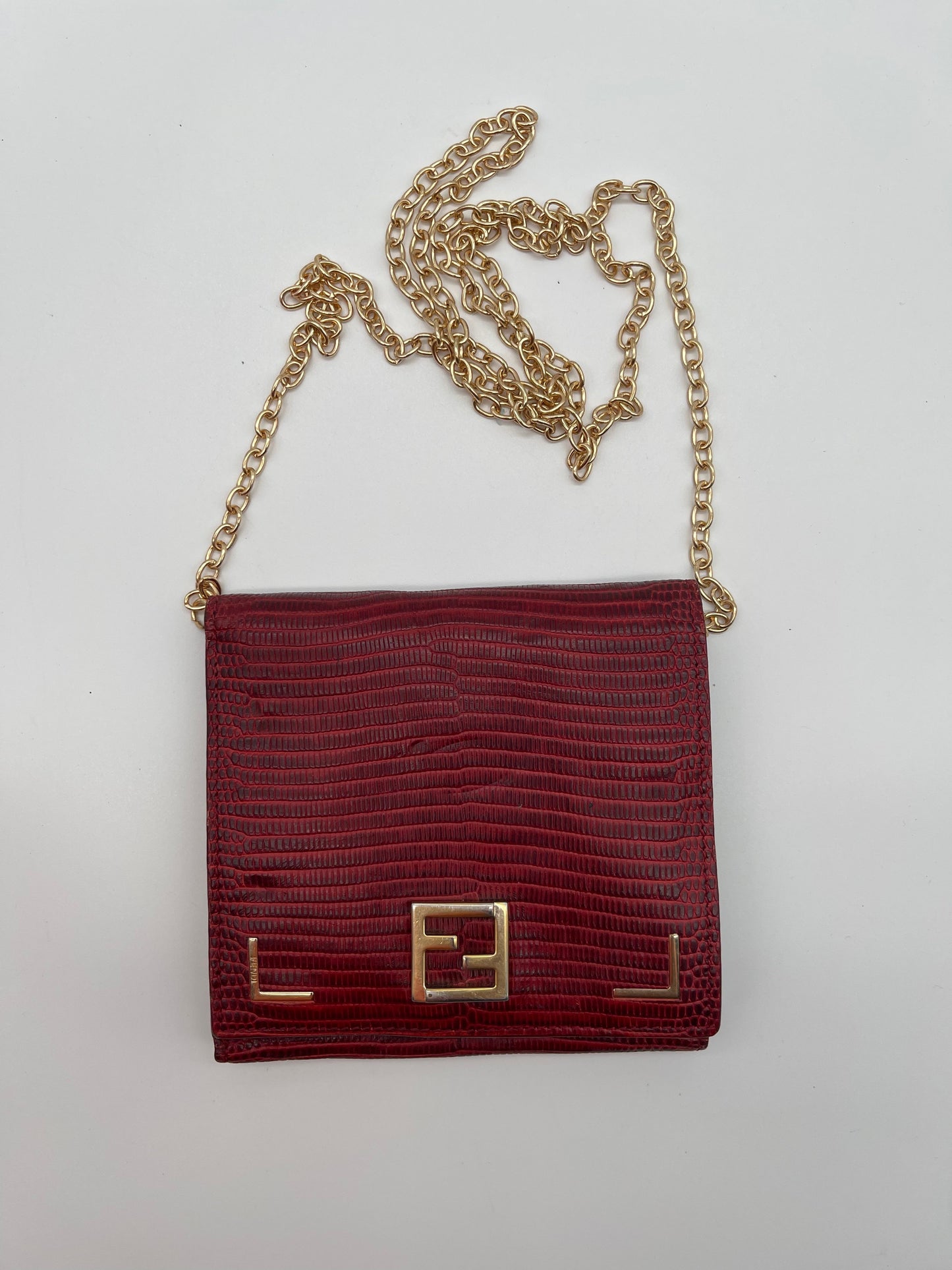 FENDI mini wallet with added chain strap