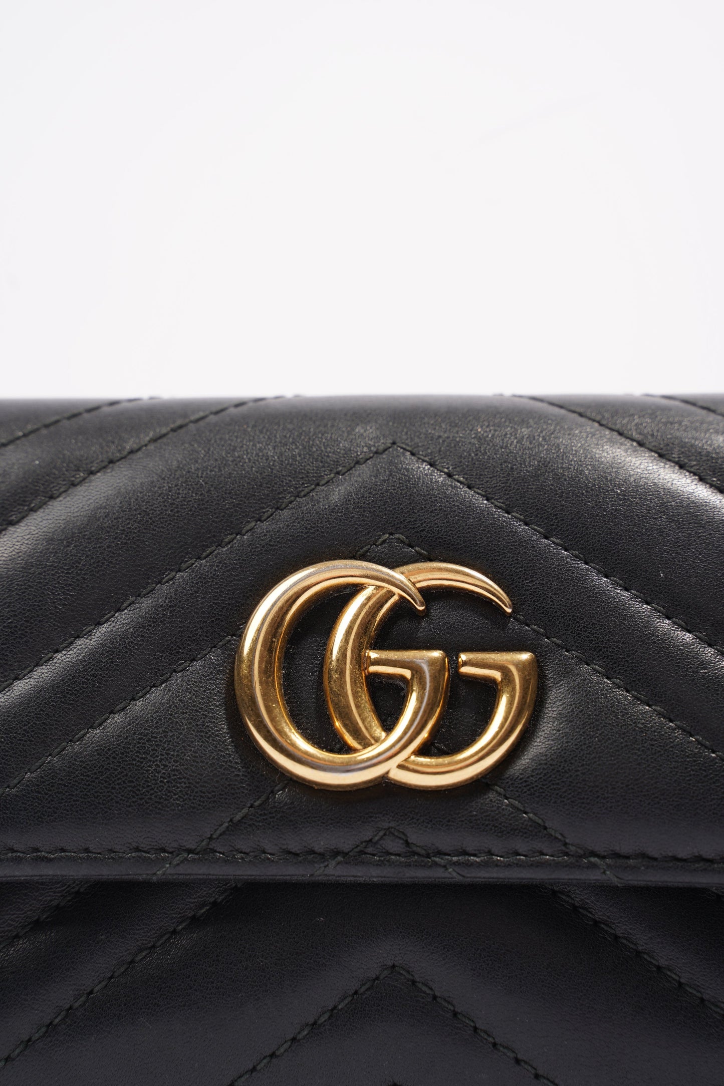 Gucci GG Marmont Wallet Black Matelasse Leather Small